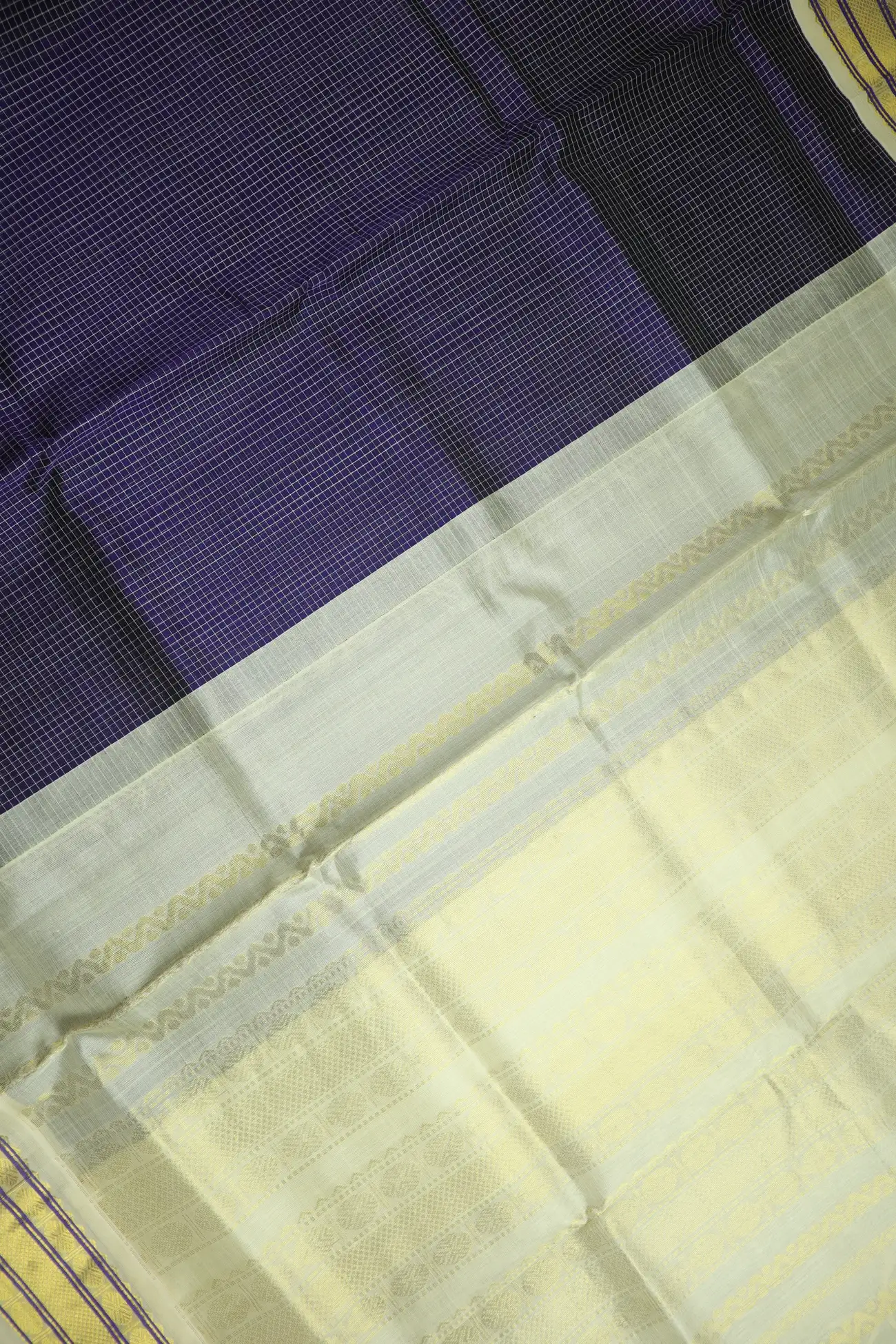 navy-checked-ruthratcham-kanchi-silk-cotton-saree-sc002970-c