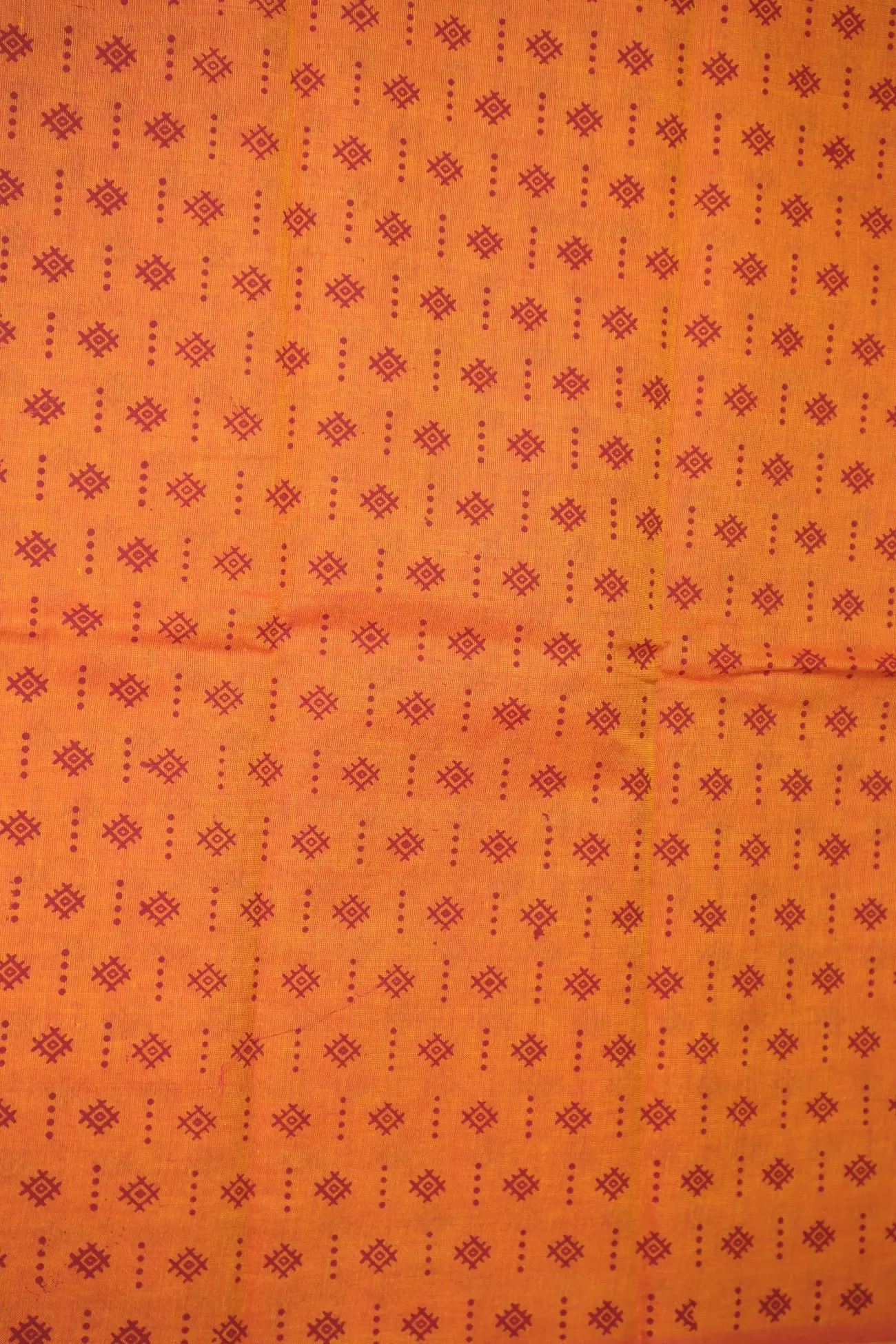 orange-kolam-dots-printed-cotton-fabric-prf000105-a