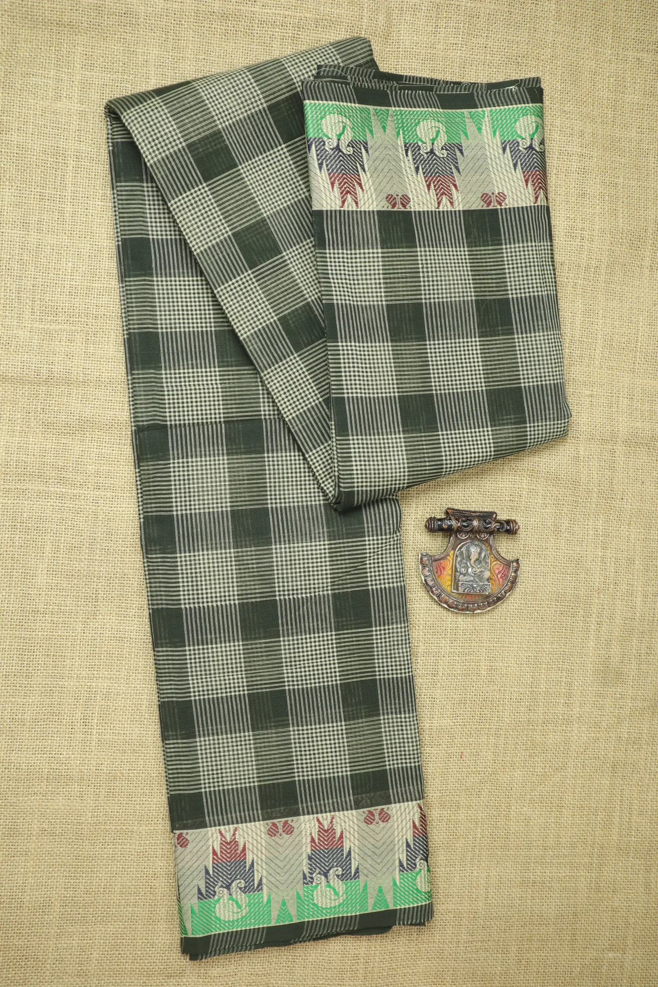 dark-green-temple-checked-saree-ck002666-a