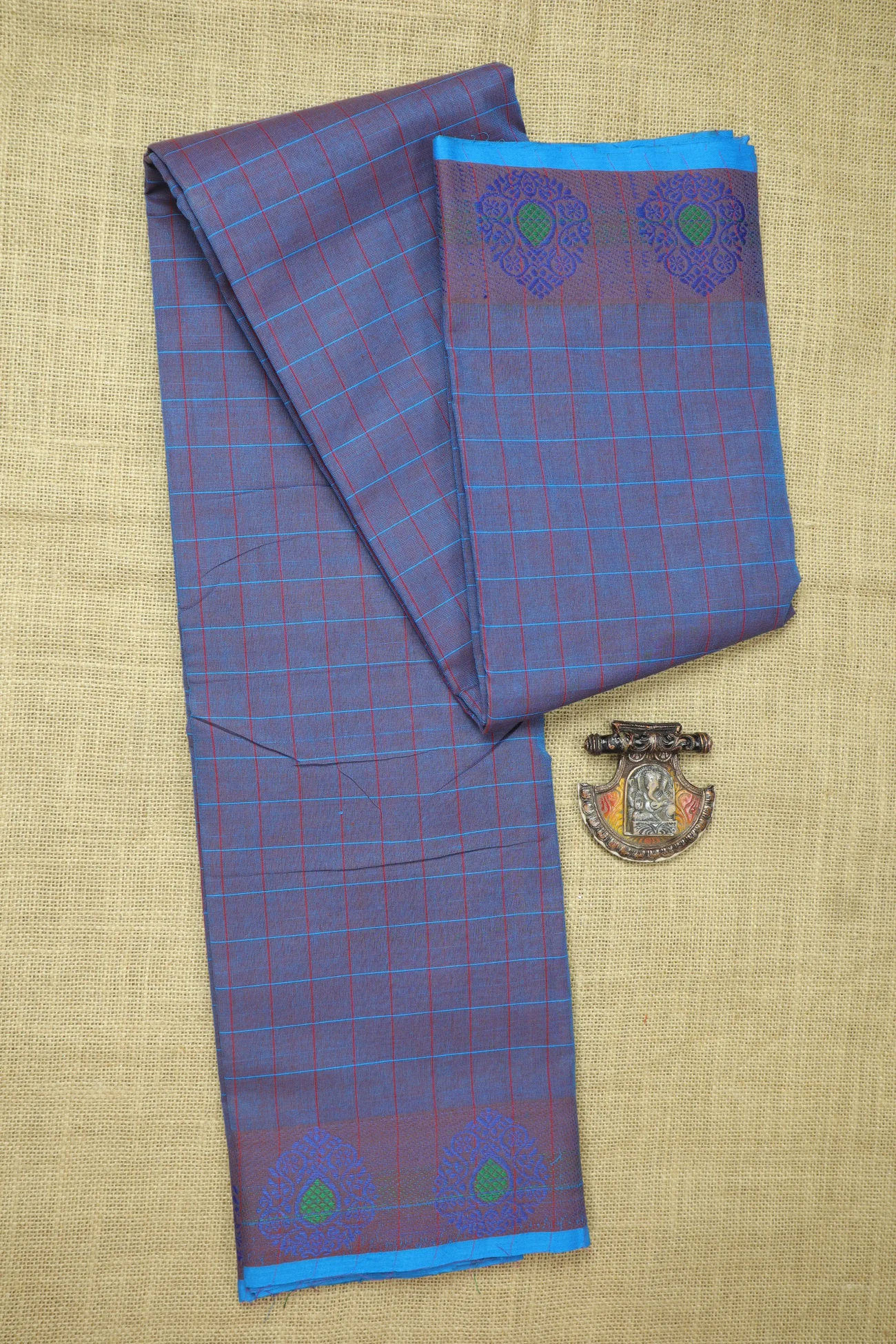 blue-flower-checked-saree-ck002643-a