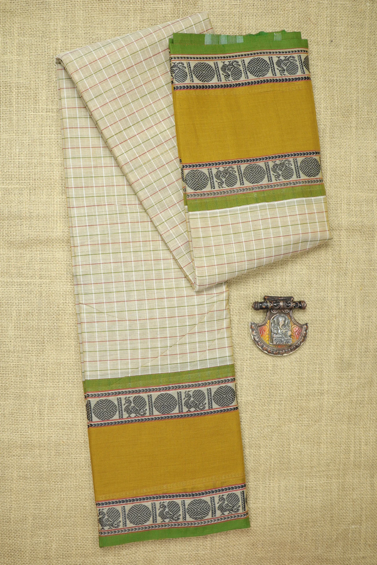 wheat-peacock-ruthratcham-checked-saree-ck002712-a