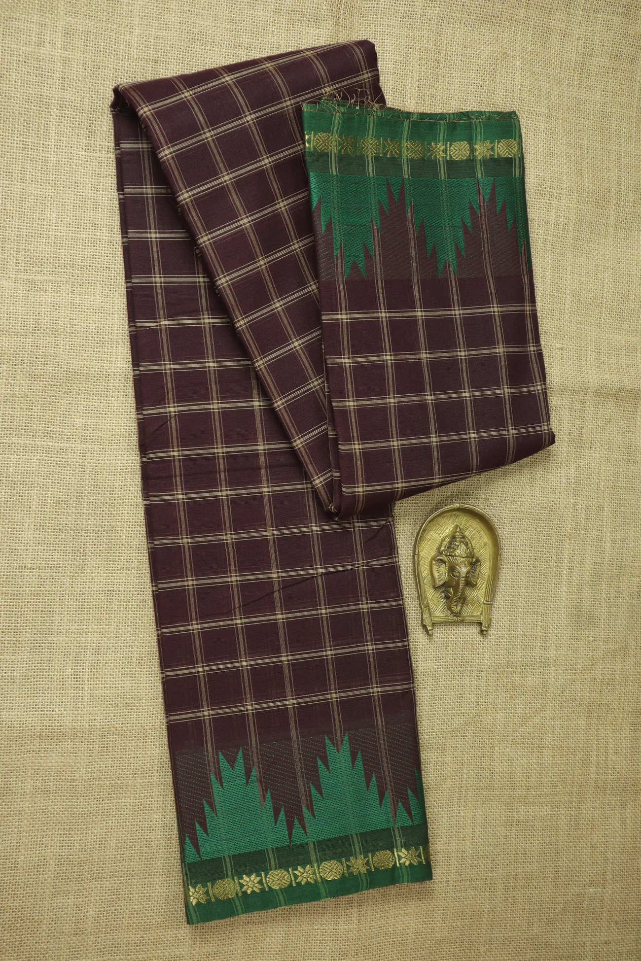 coffee-brown-thalampoo-reku-checked-saree-ck002616-a