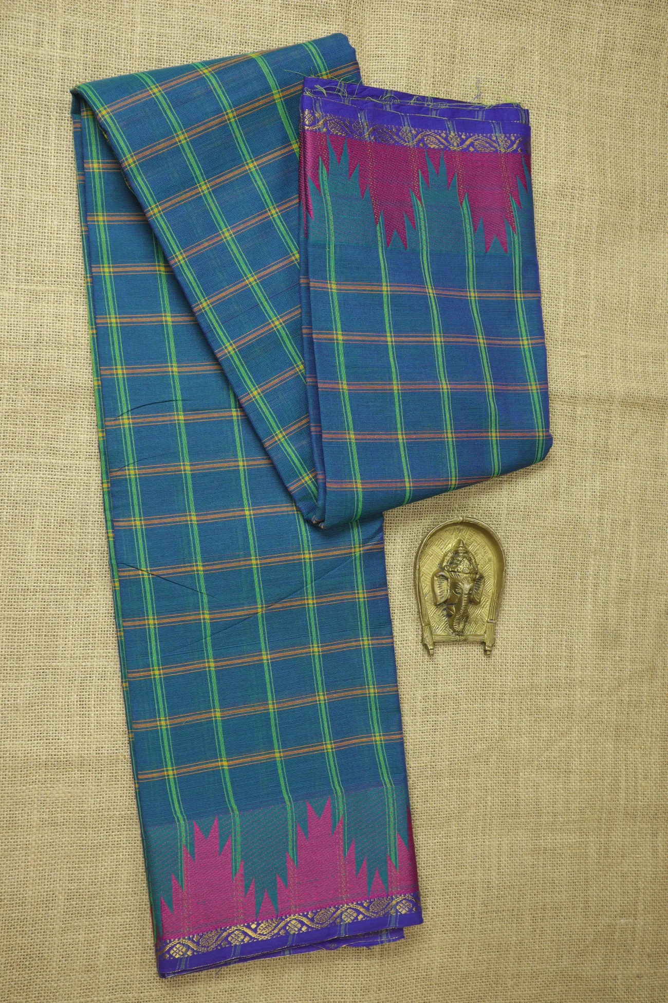 teal-thalampoo-reku-checked-saree-ck002629-a