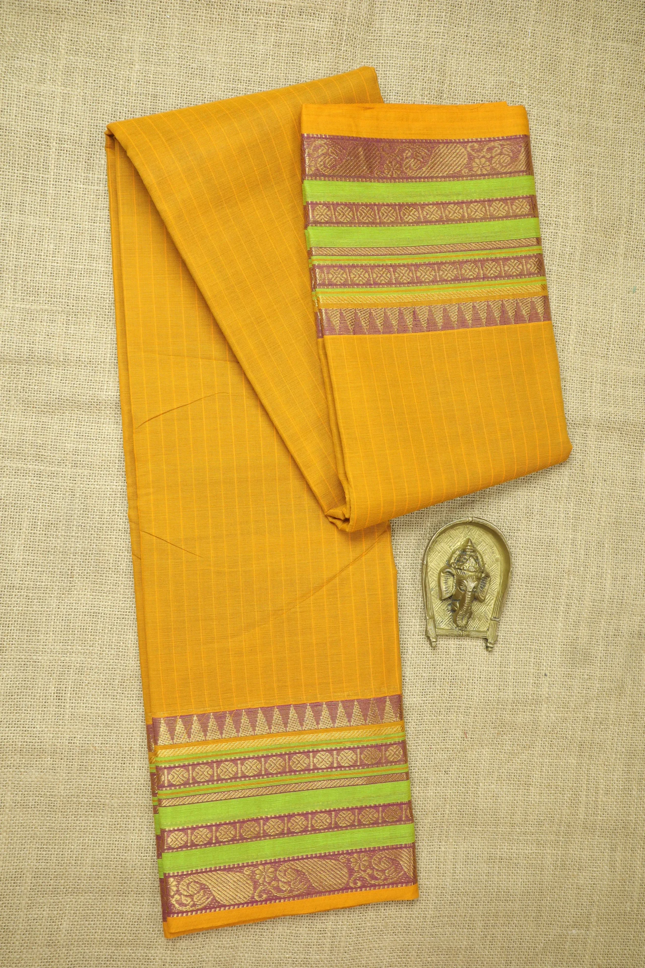 mustard-ruthratcham-vertical-stripes-checked-saree-ck002696-a
