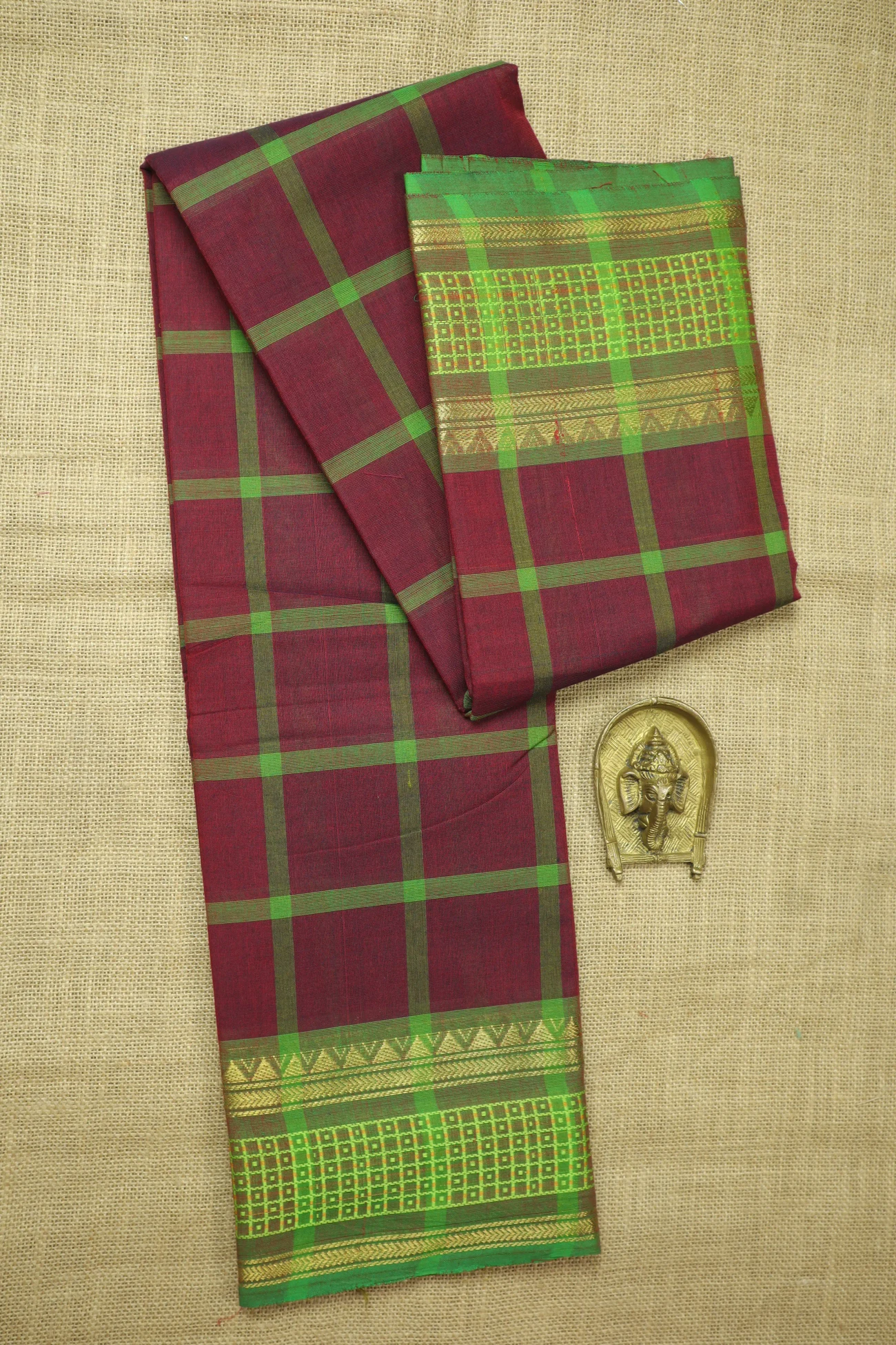 maroon-temple-checked-saree-ck002724-a