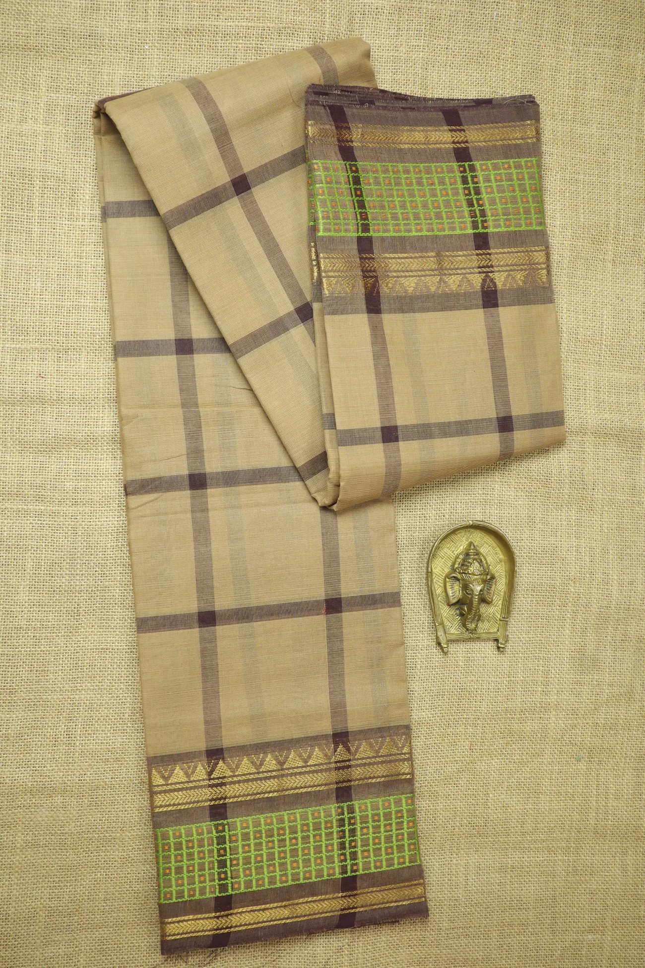 wheat-temple-checked-saree-ck002670-a