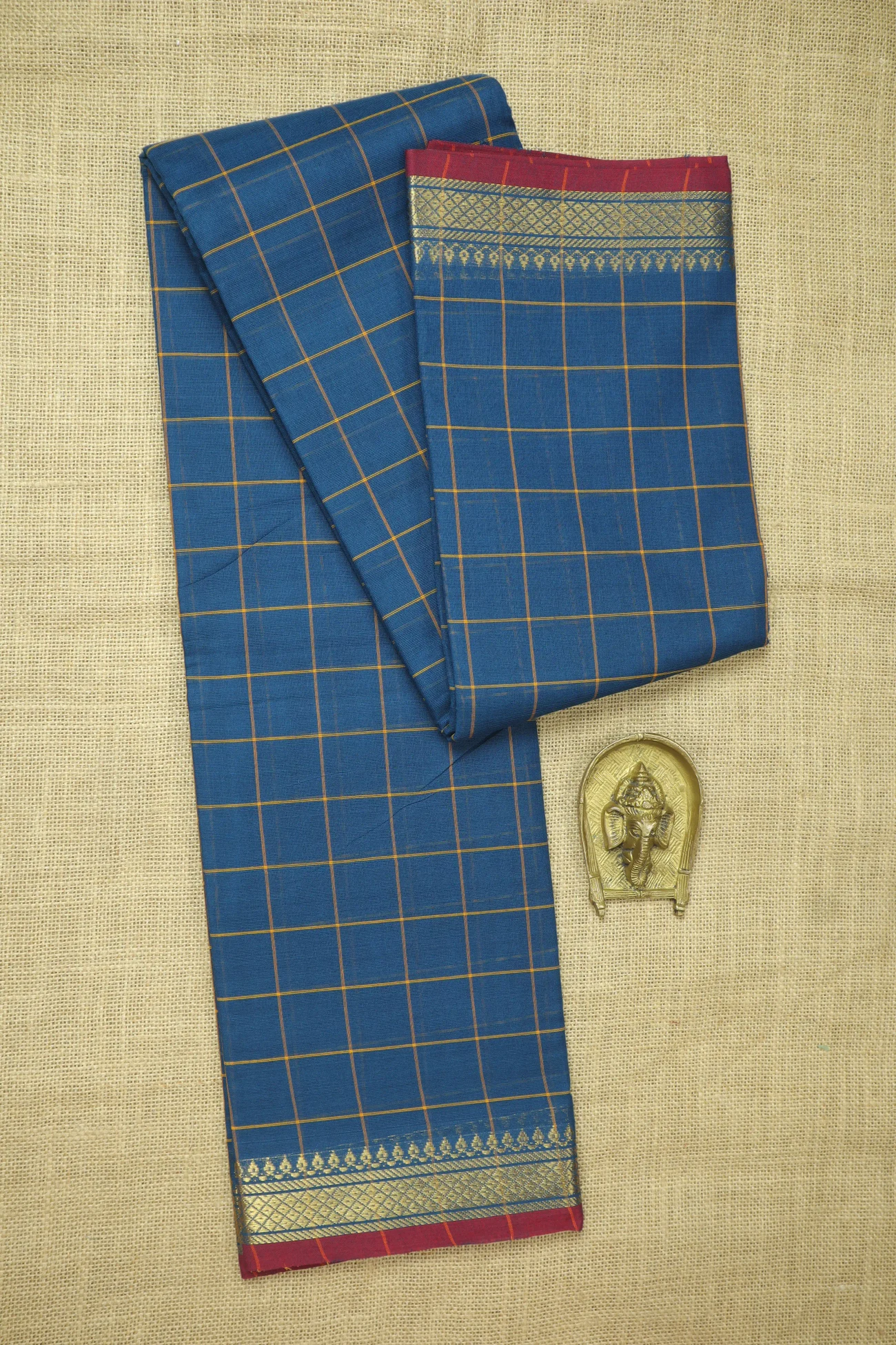 steel-blue-mayil-kan-leaf-checked-saree-ck002606-a