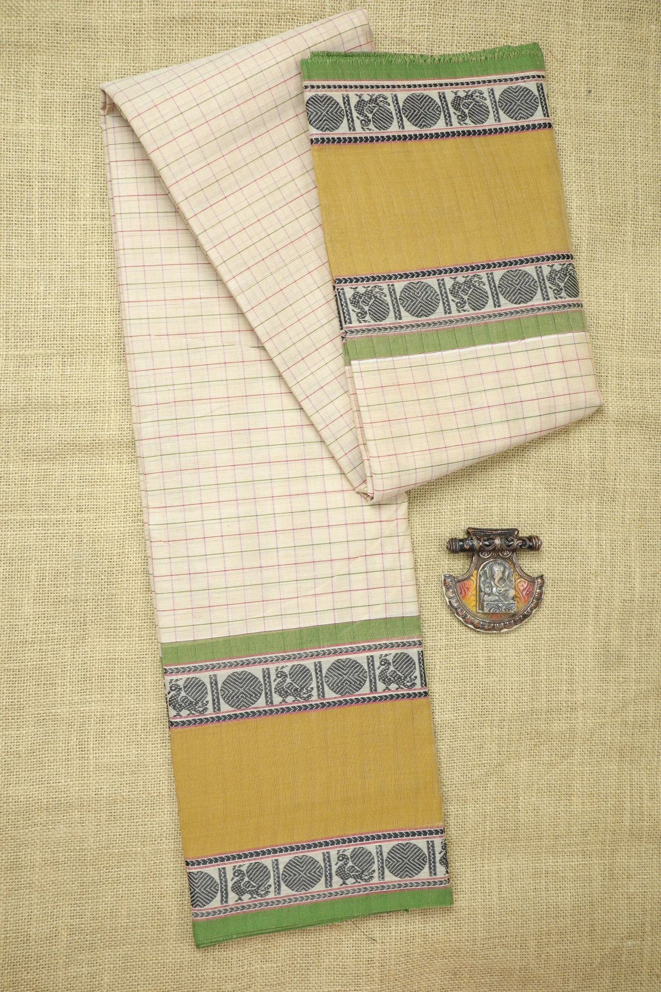 wheat-peacock-ruthratcham-checked-saree-ck002710-a