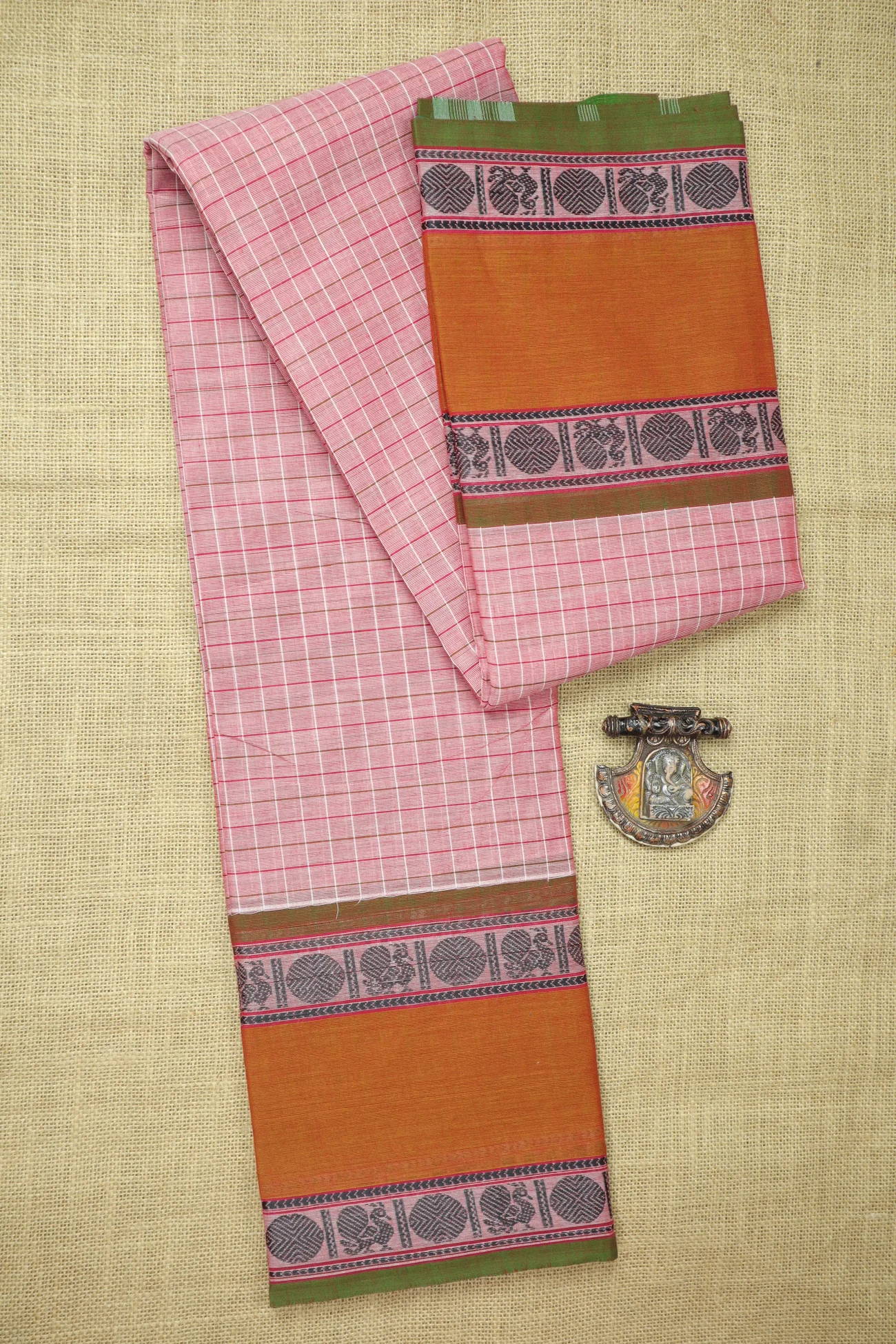 pink-ruthratcham-peacock-checked-saree-ck002714-a