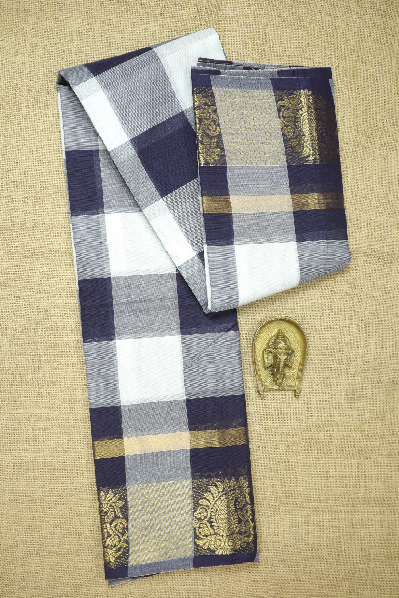 navy-mango-checked-saree-ck002647-a