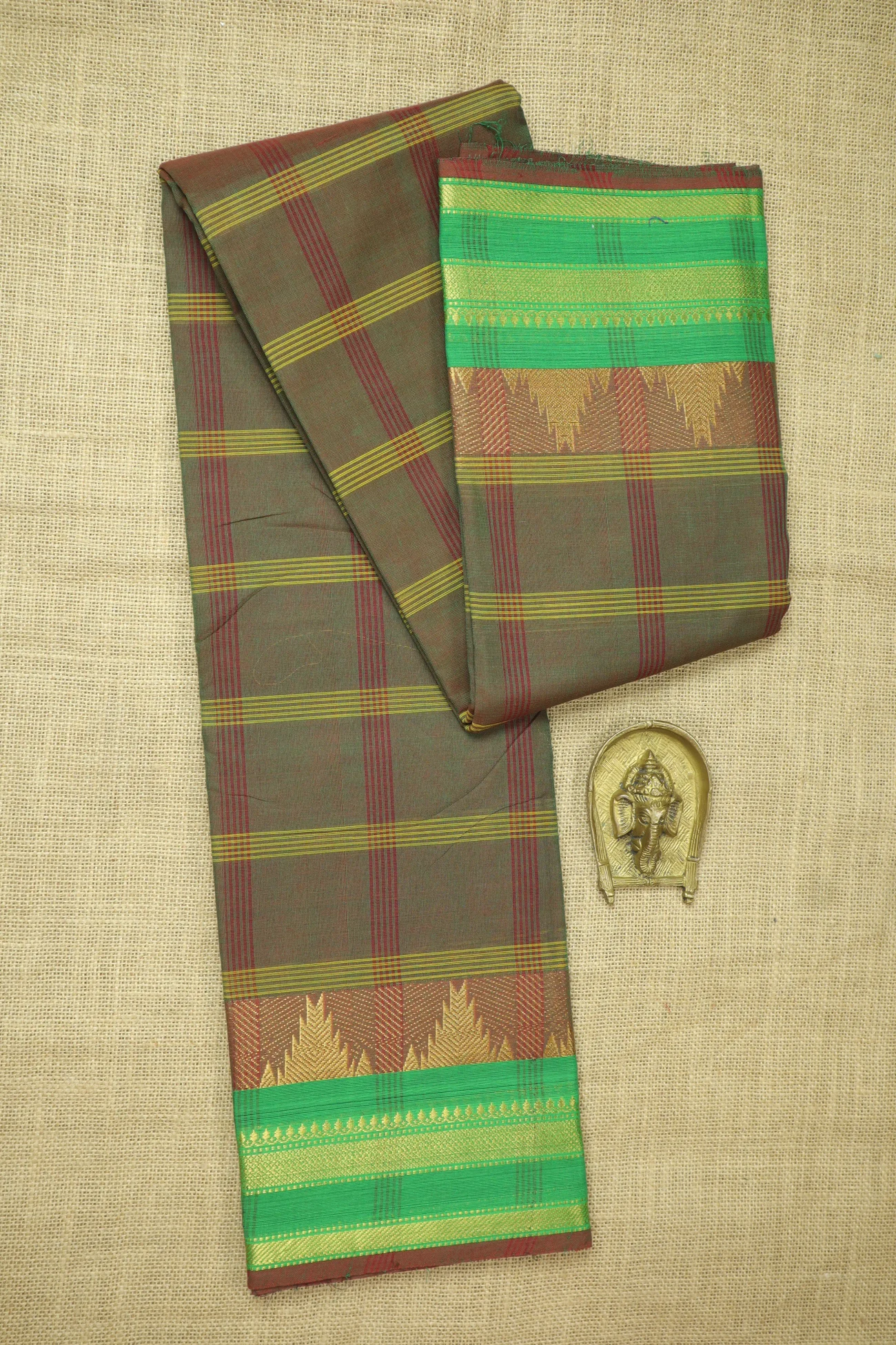 olive-thalampoo-reku-checked-saree-ck002634-a