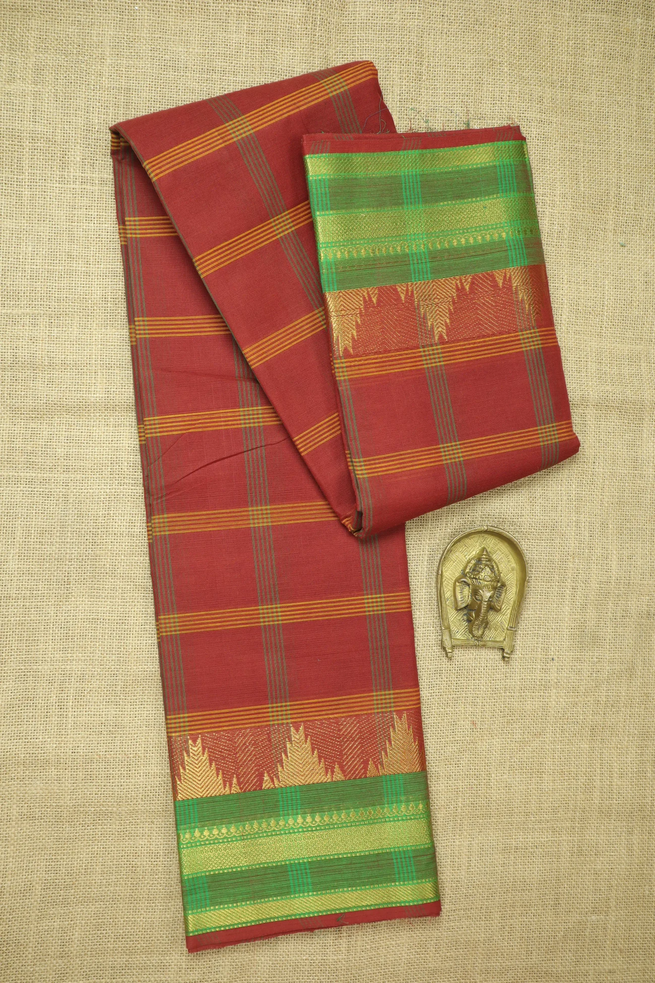 brown-thalampoo-reku-checked-saree-ck002632-a
