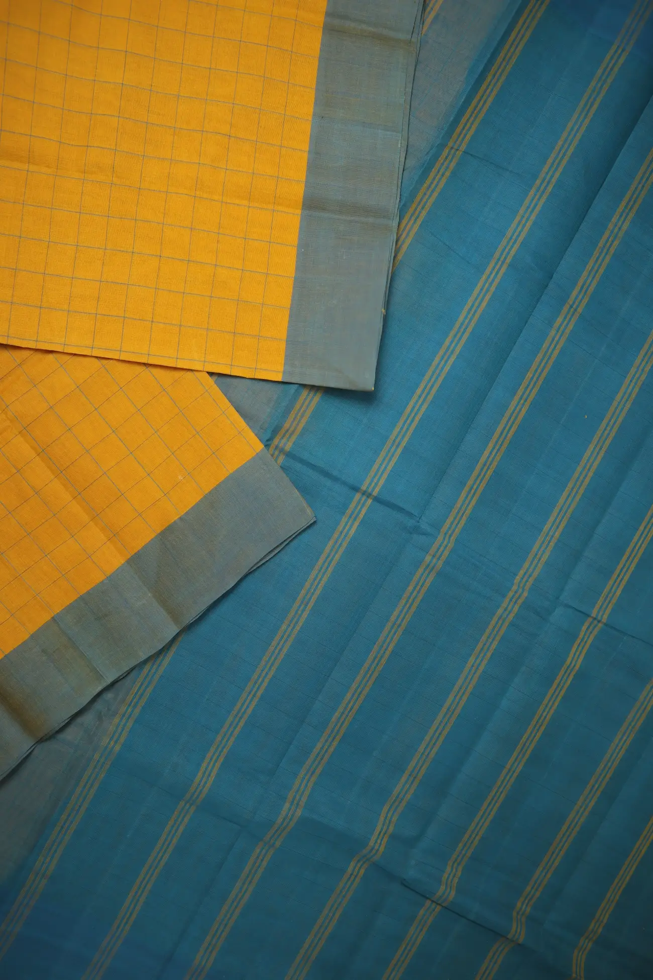 mustard-checked-coimbatore-cotton-saree-cbe000405-b