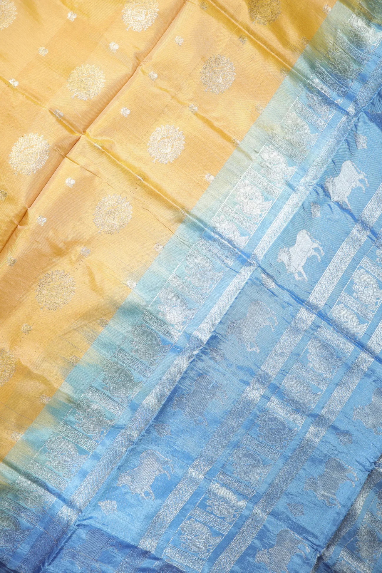 mustard-peacock-cow-banana-pith-saree-bps000568-c
