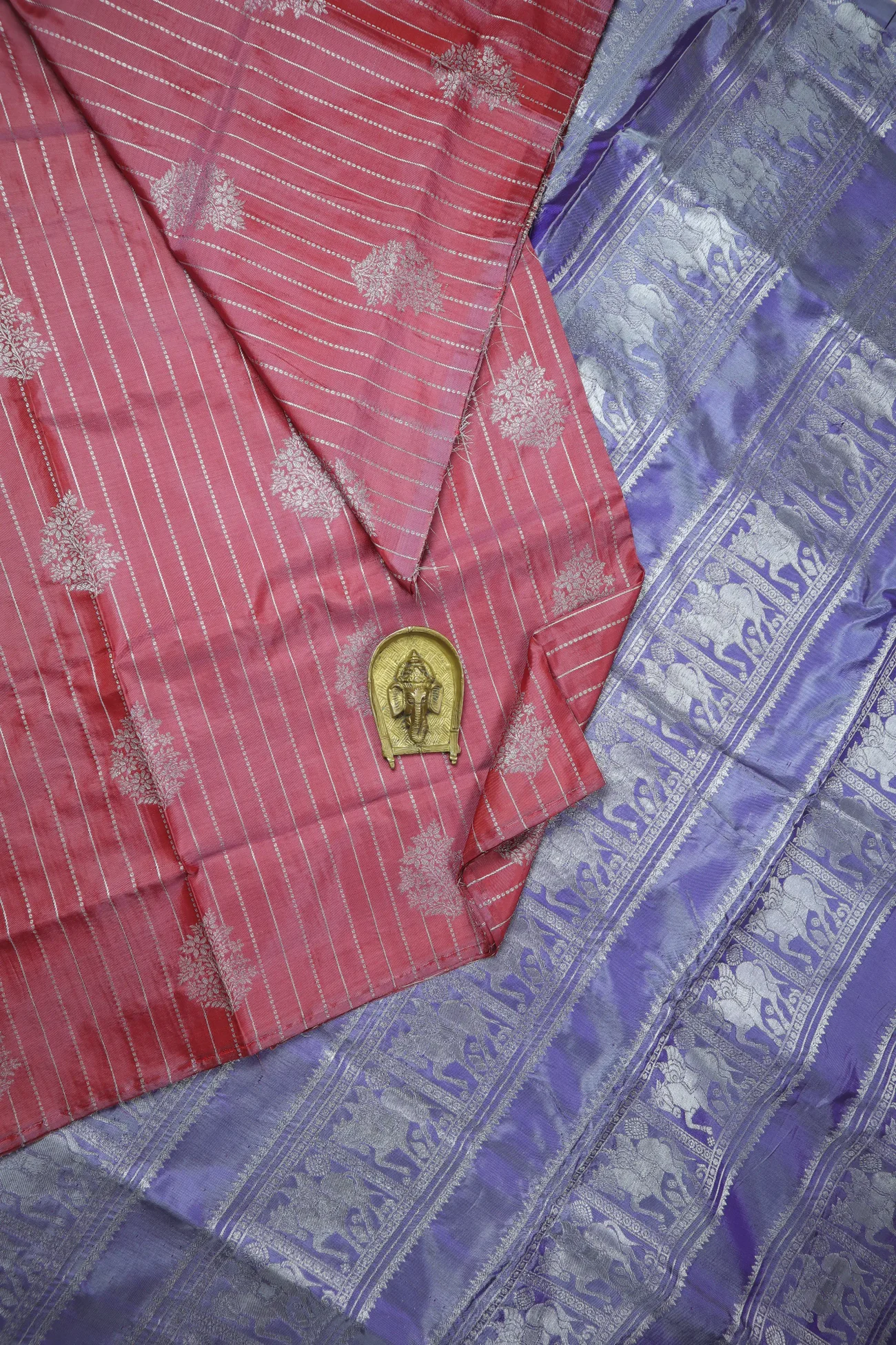 dark-maroon-unicorn-flower-banana-pith-saree-bps000563-a