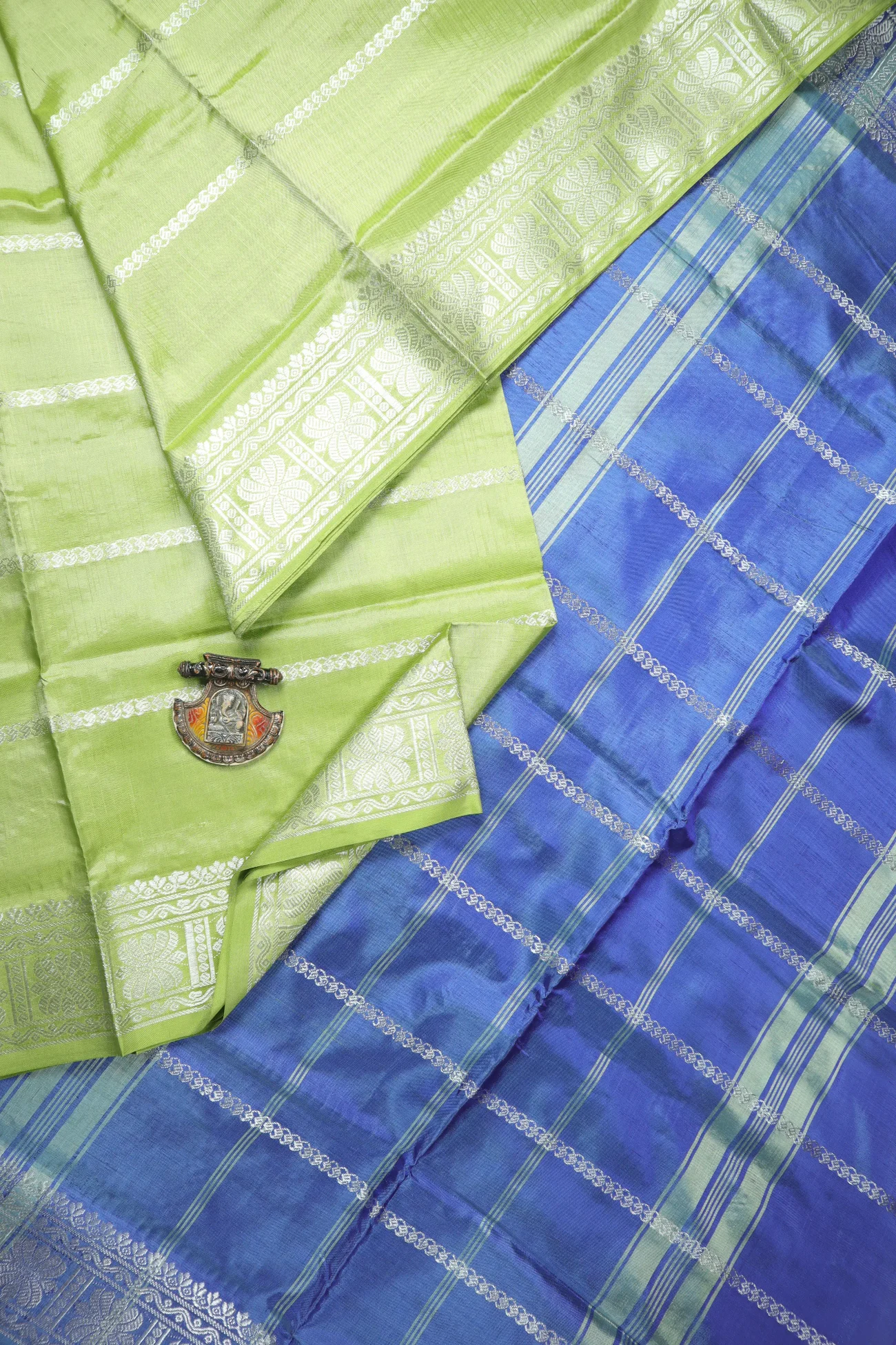 green-veldhari-flower-banana-pith-saree-bps000534-a