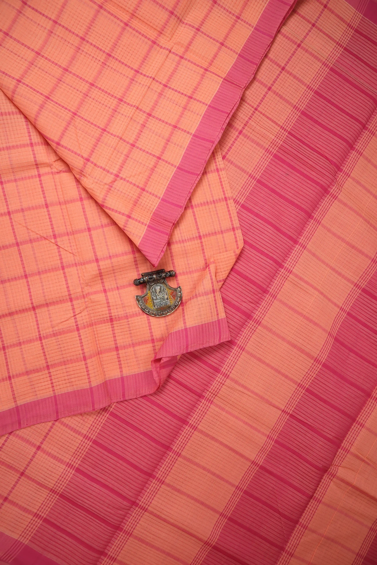 peach-puff-missing-checks-mangalagiri-saree-ml002774-a