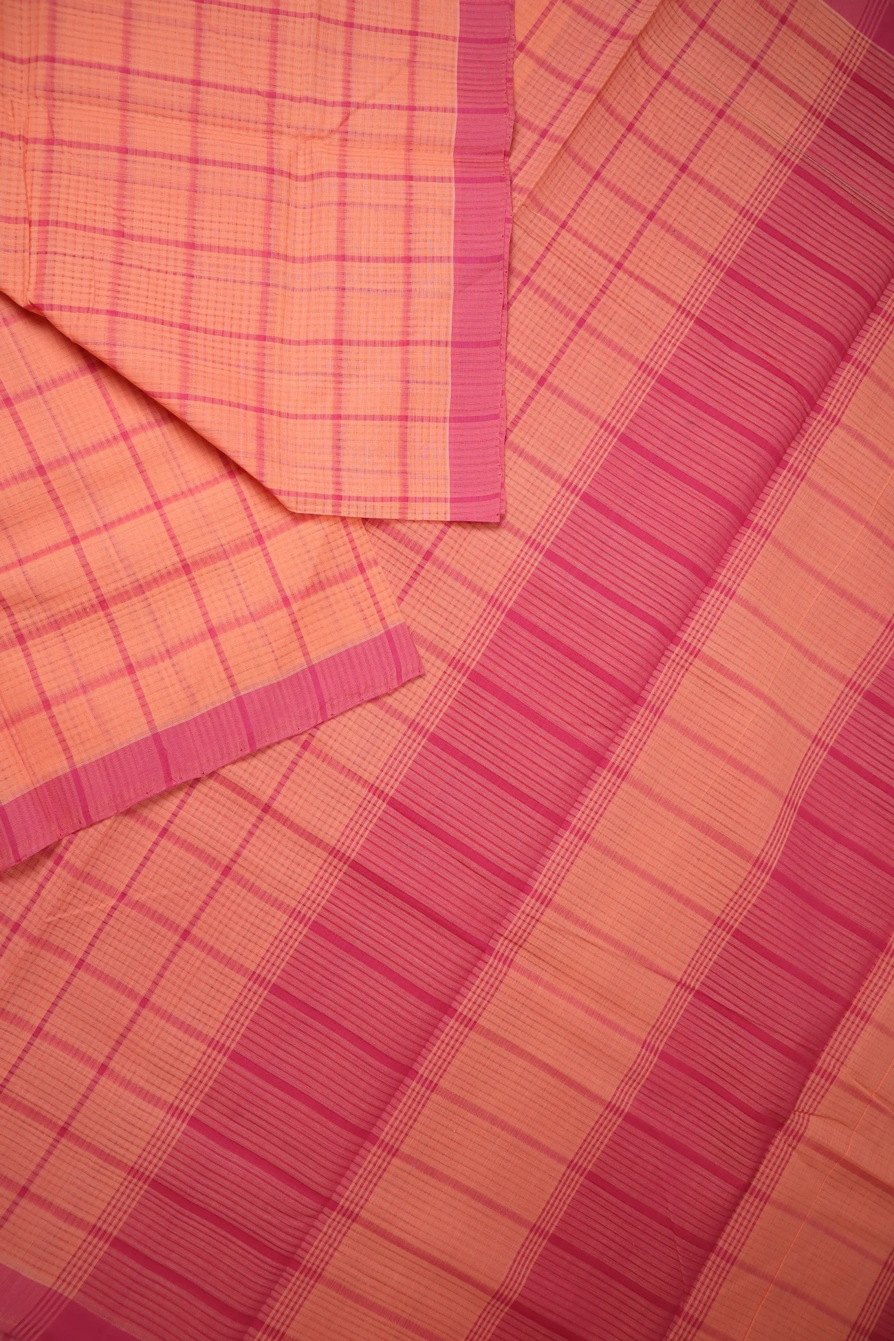 peach-puff-missing-checks-mangalagiri-saree-ml002774-b
