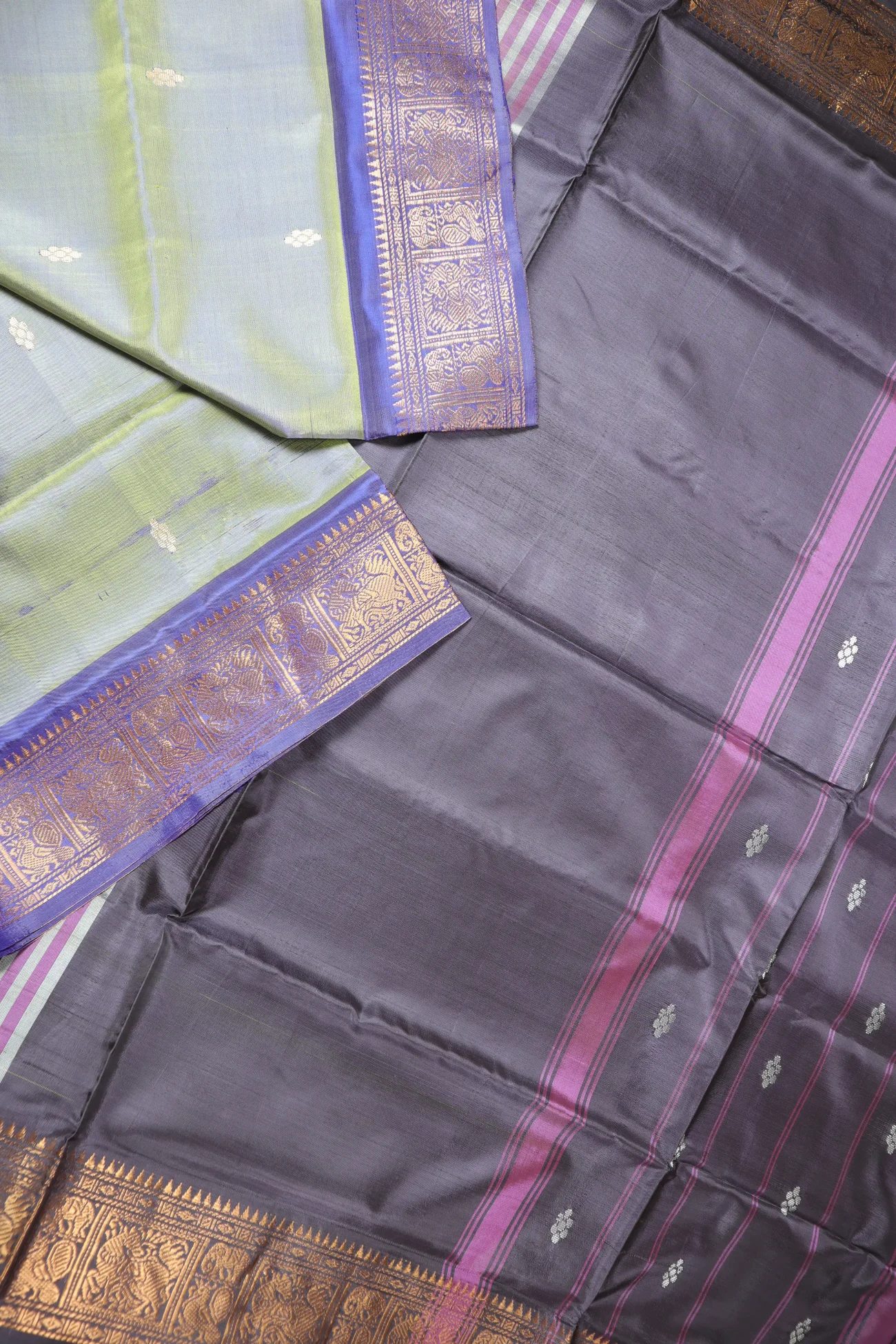 sea-green-peacock-elephant-banana-pith-saree-bps000558-b