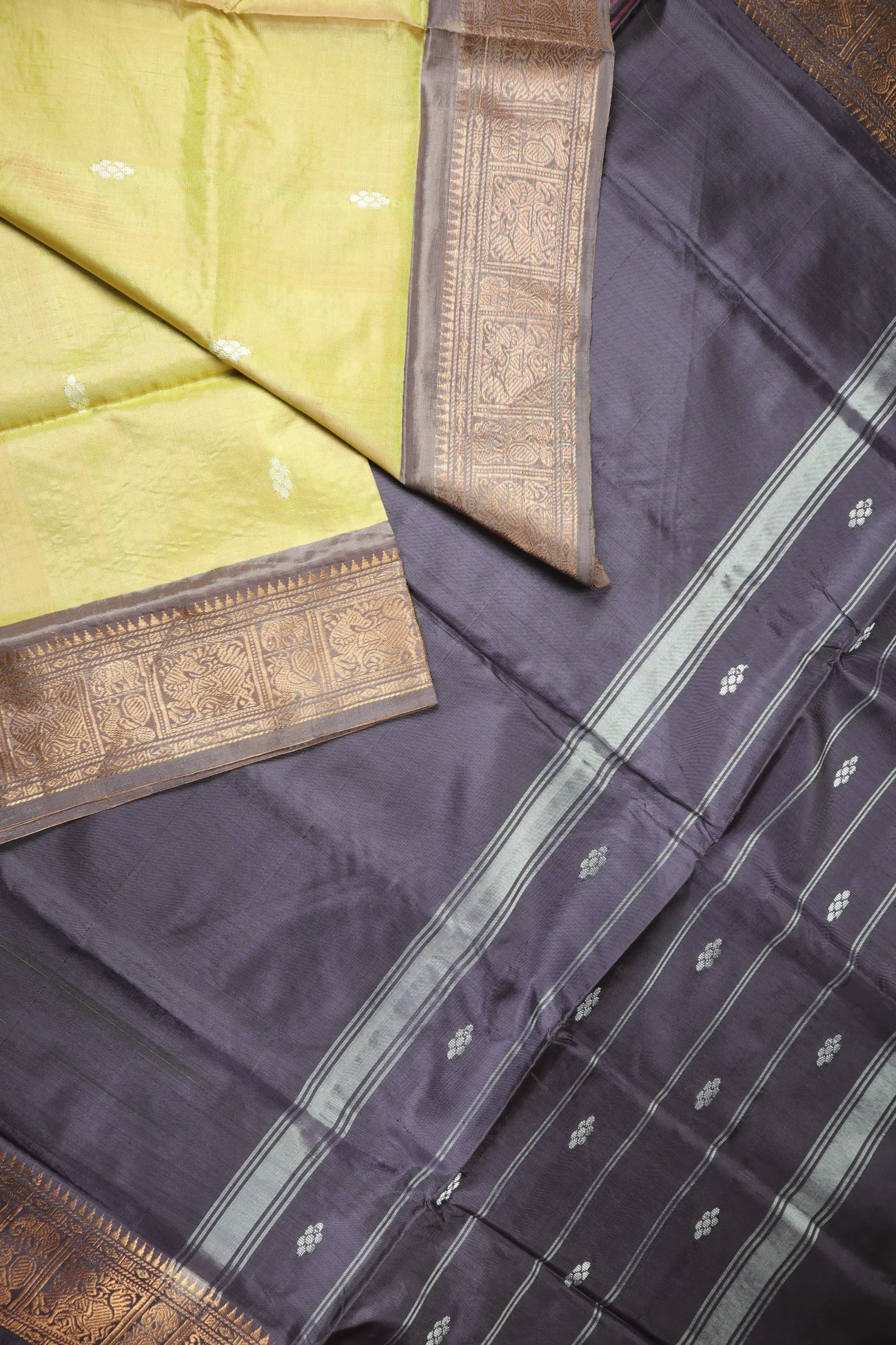 gold-elephant-peacock-banana-pith-saree-bps000559-b