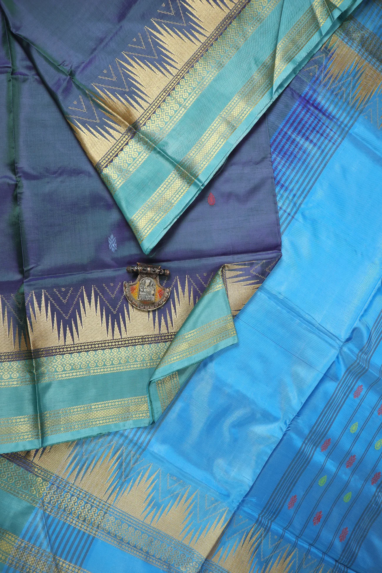 voilet-blue-temple-kolam-banana-pith-saree-bps000561-a