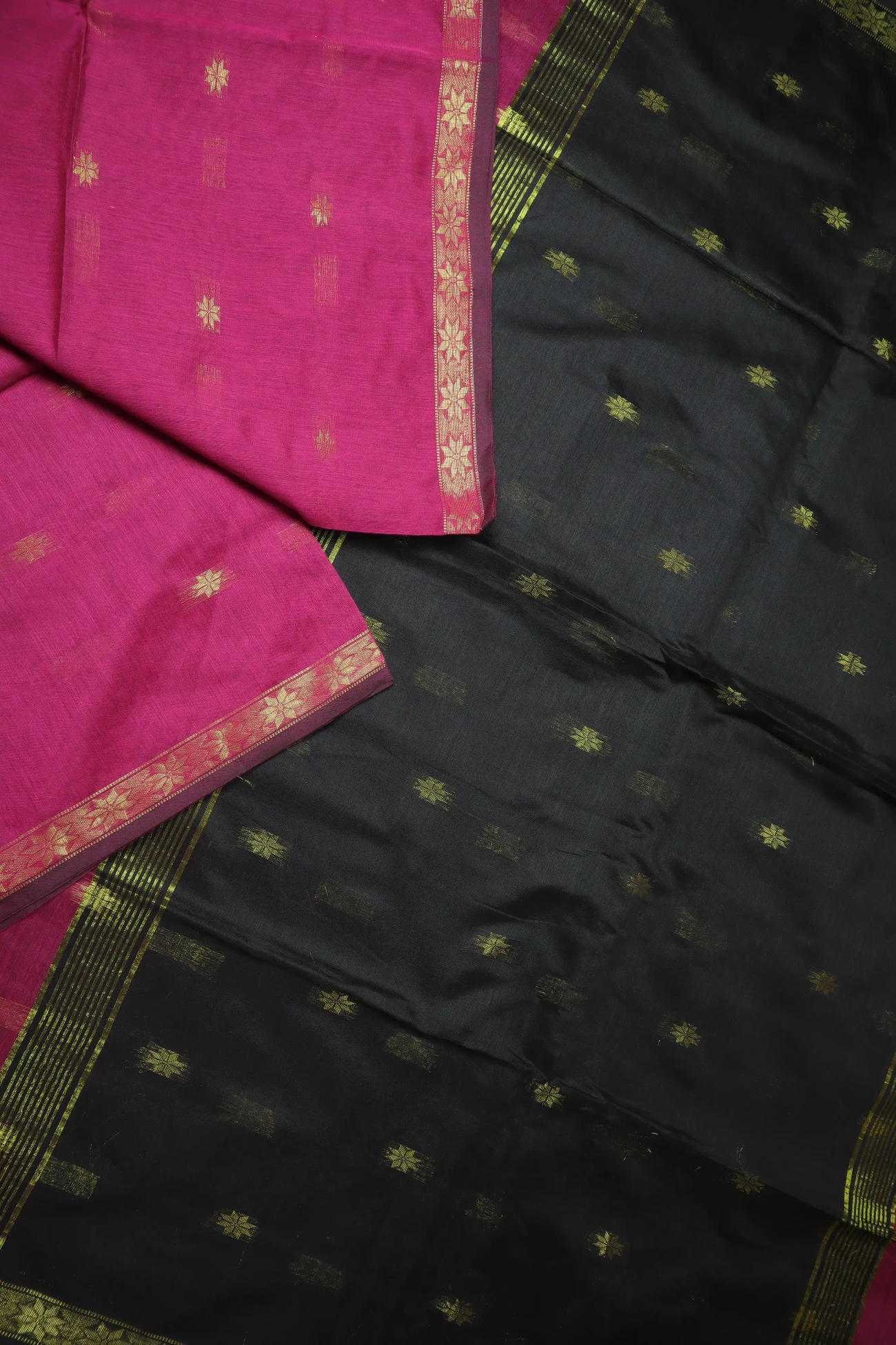 magenta-flower-bengal-saree-kh001987-b