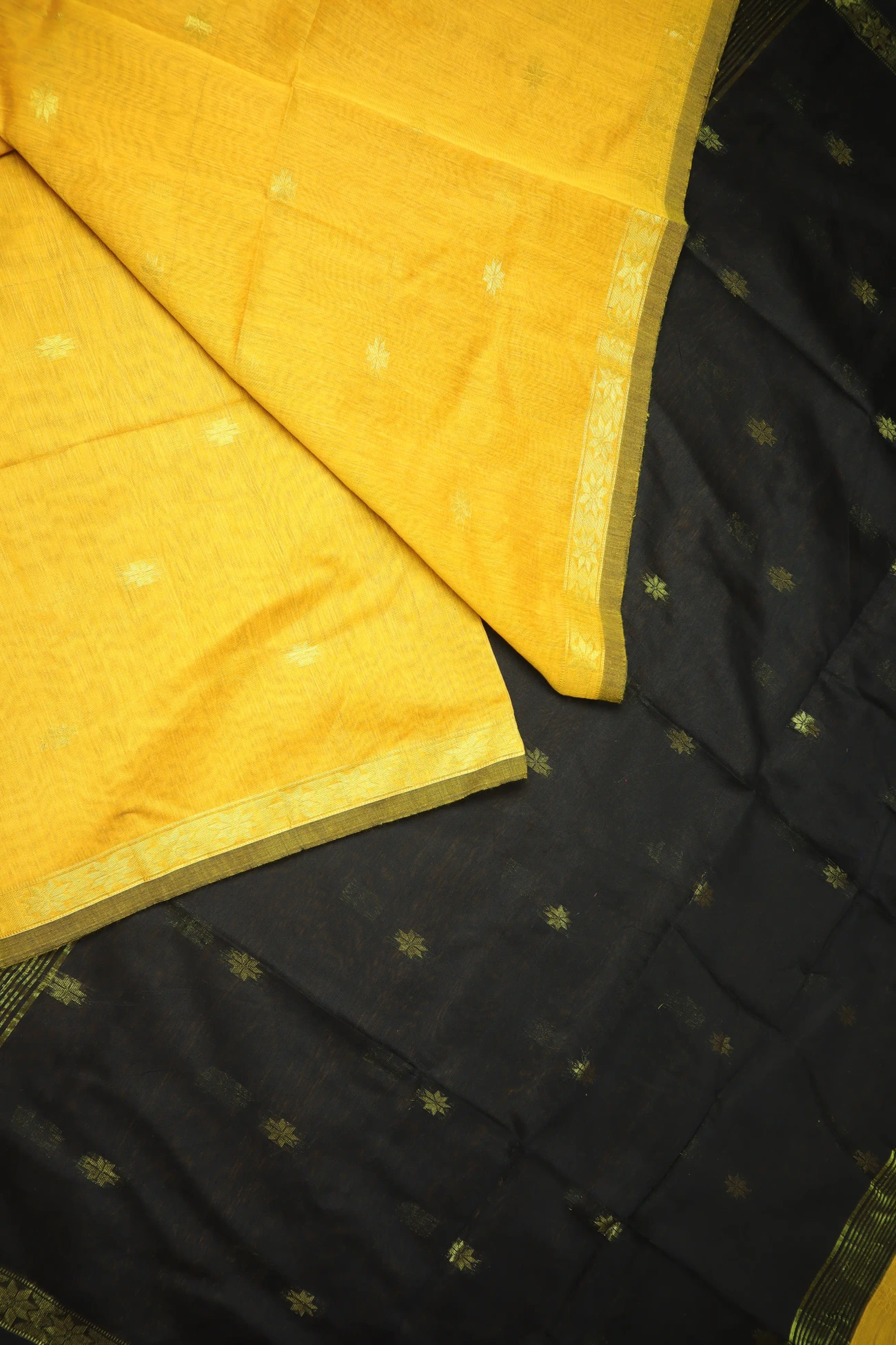 yellow-flower-bengal-saree-kh002007-b