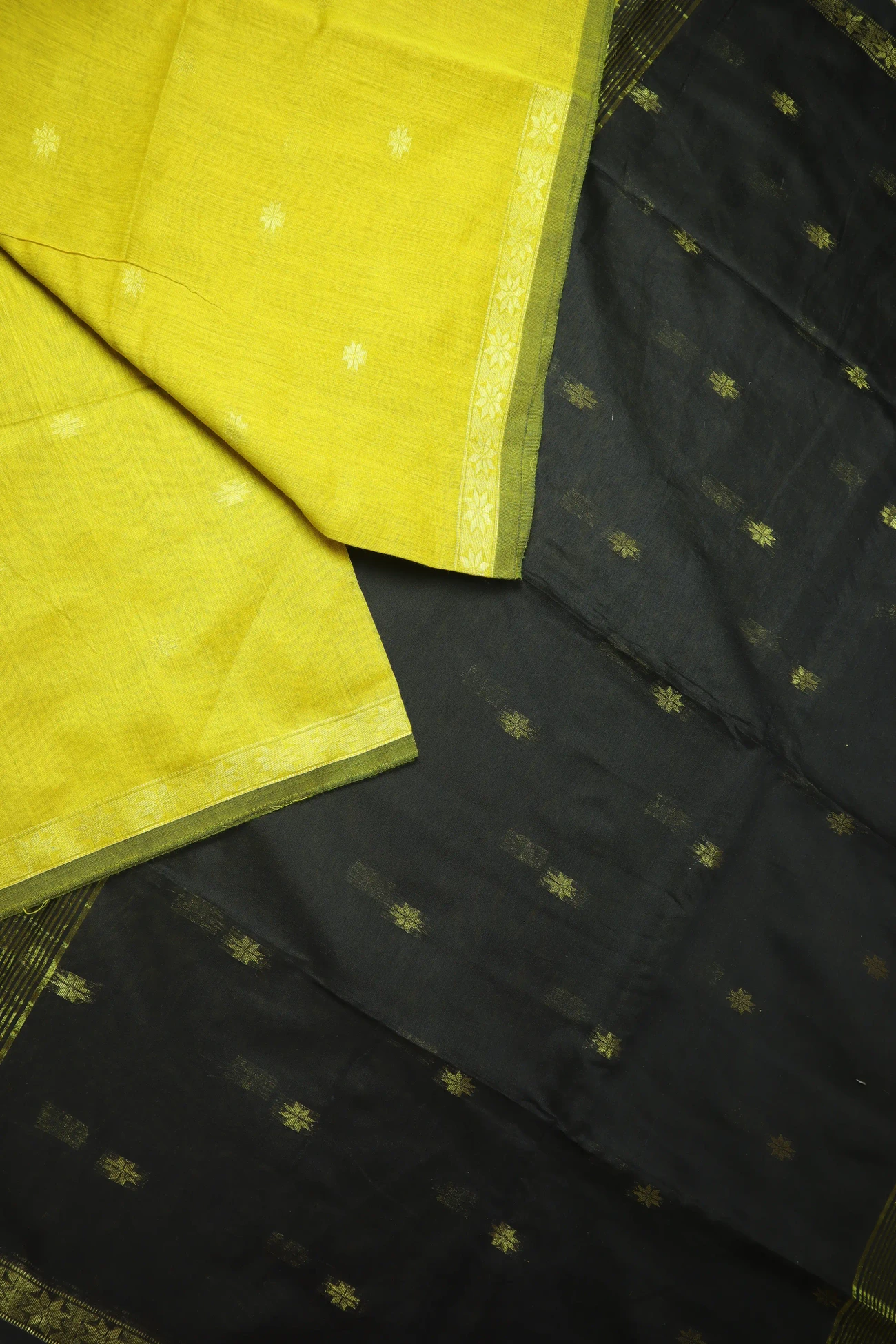yellow-green-flower-bengal-saree-kh001988-b