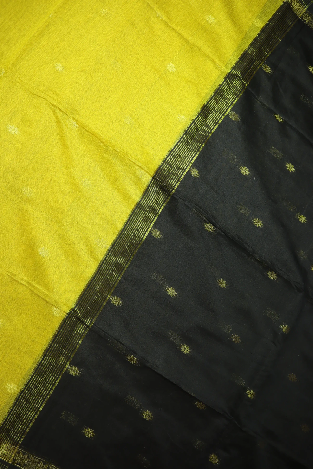yellow-green-flower-bengal-saree-kh001988-c