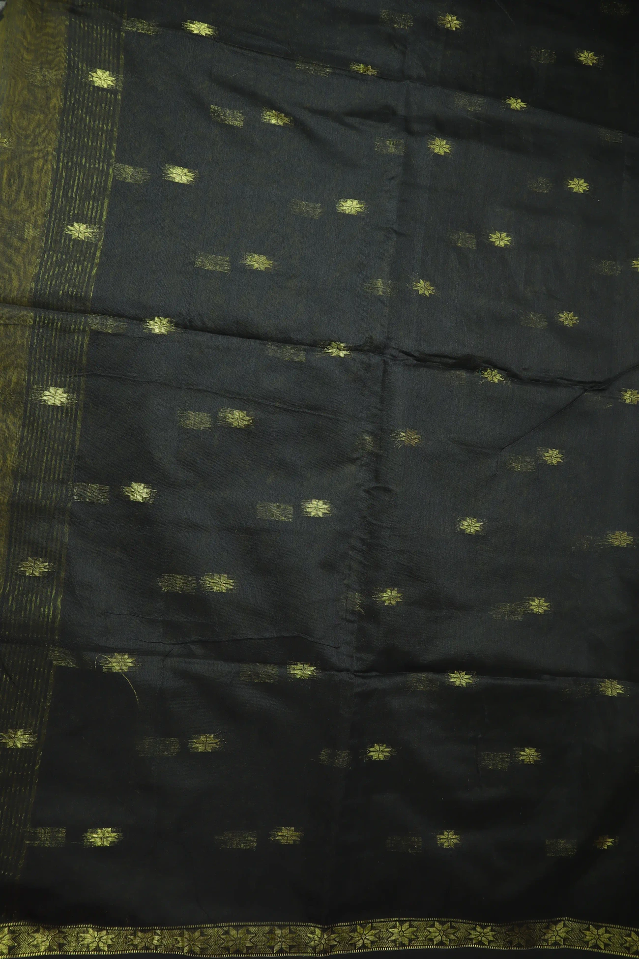 yellow-green-flower-bengal-saree-kh001988-d