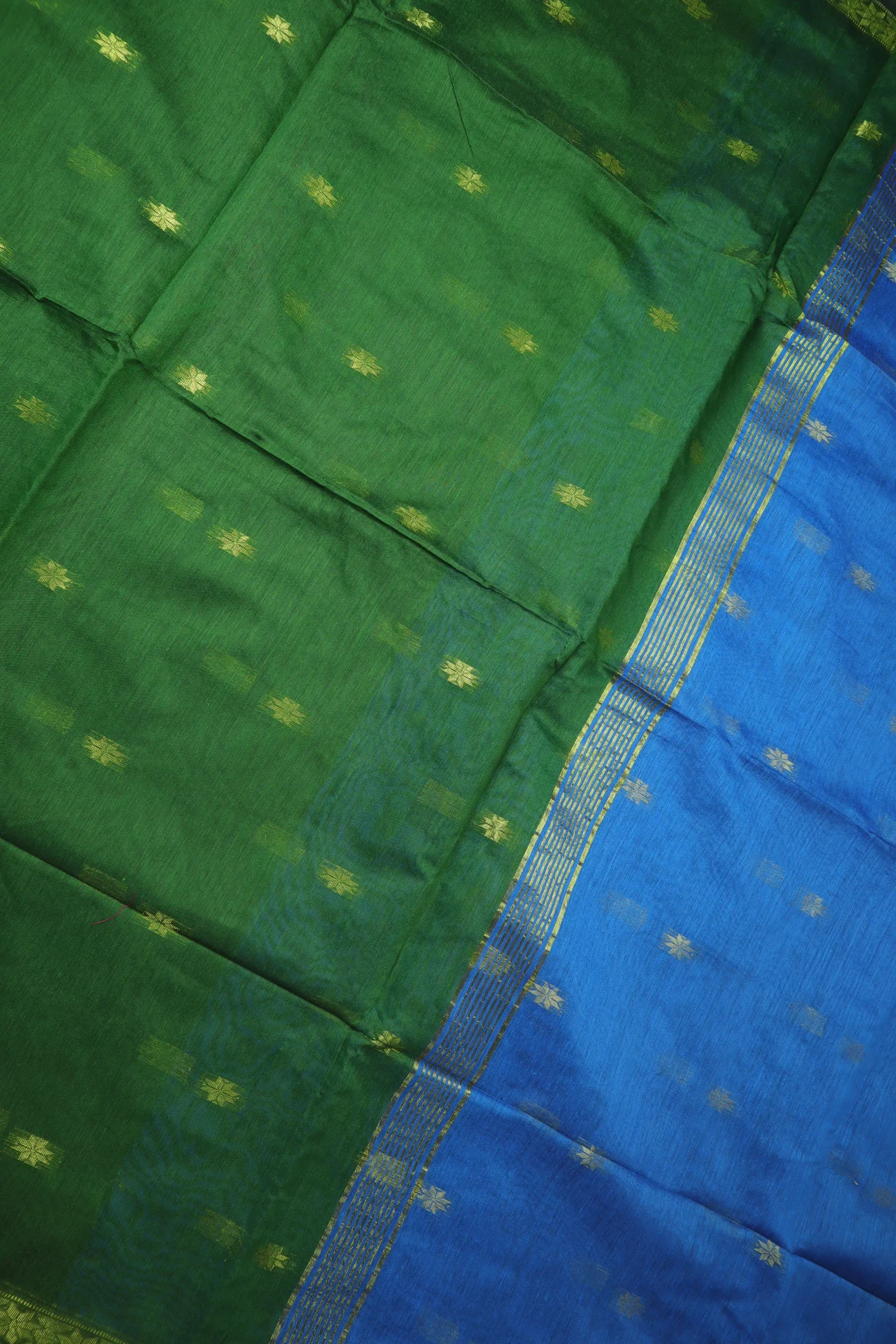 green-flower-bengal-saree-kh001996-c