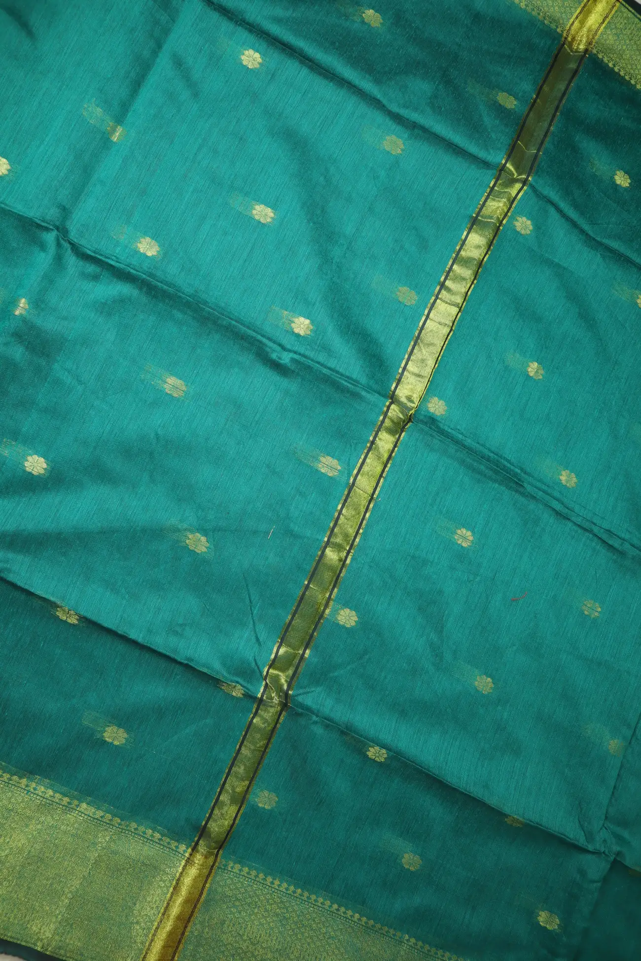teal-flower-bengal-saree-kh002003-c