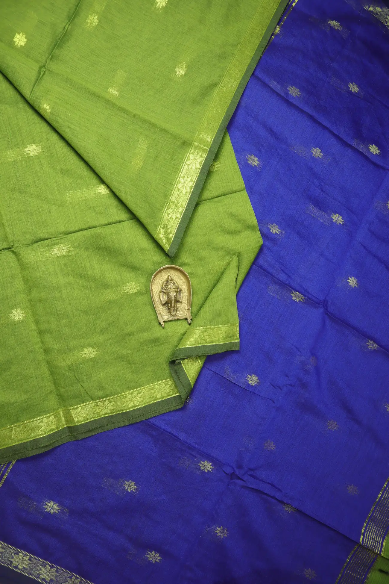 green-flower-bengal-saree-kh002017-a