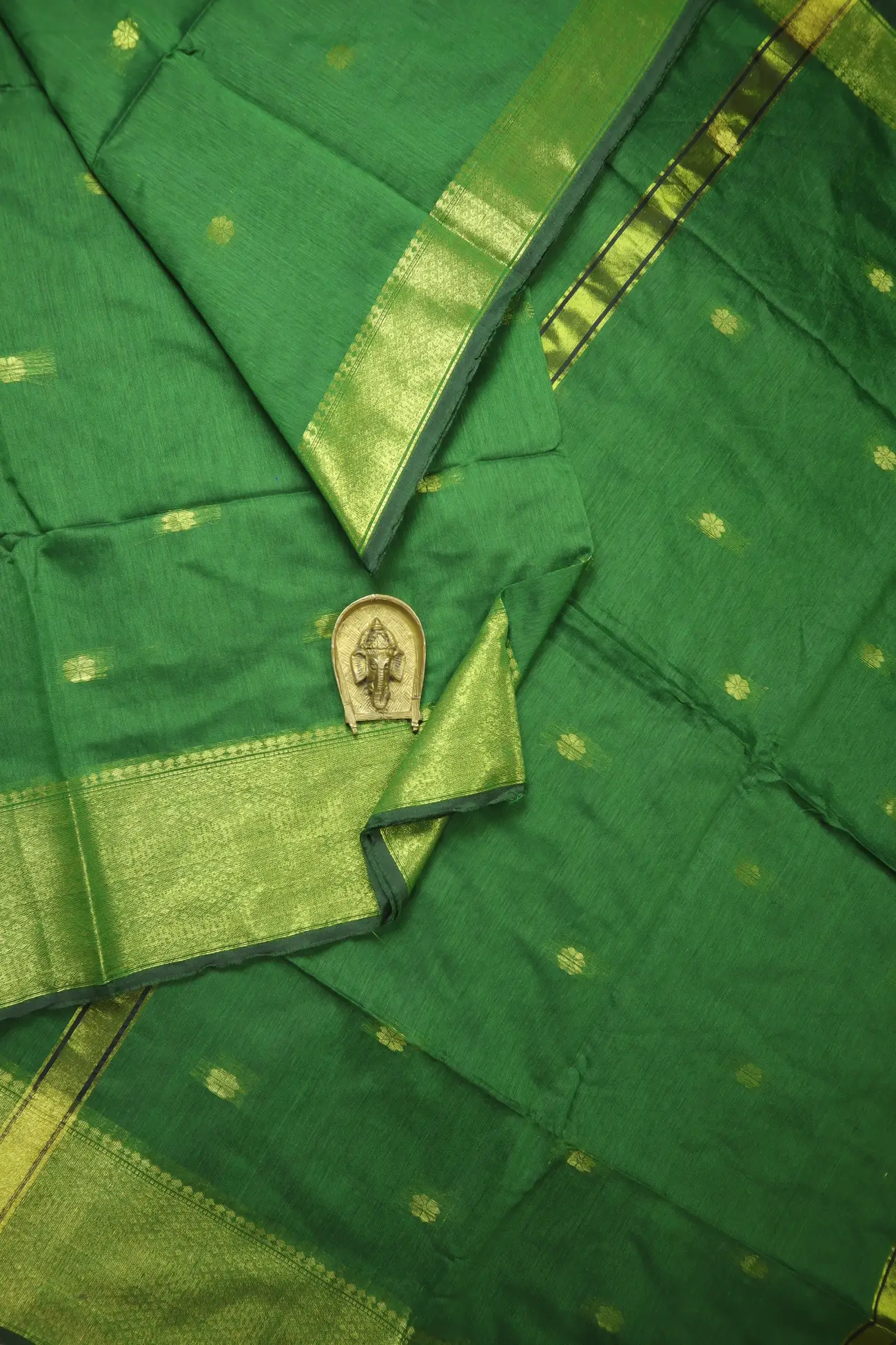 green-flower-bengal-saree-kh002001-a