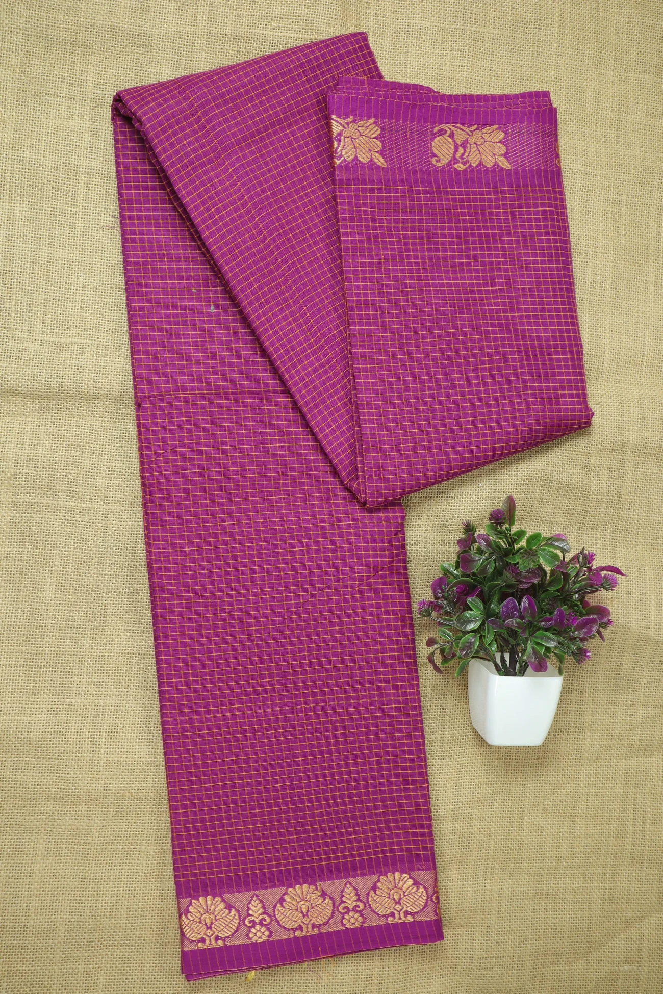 purple-flower-checked-saree-ck002741-a