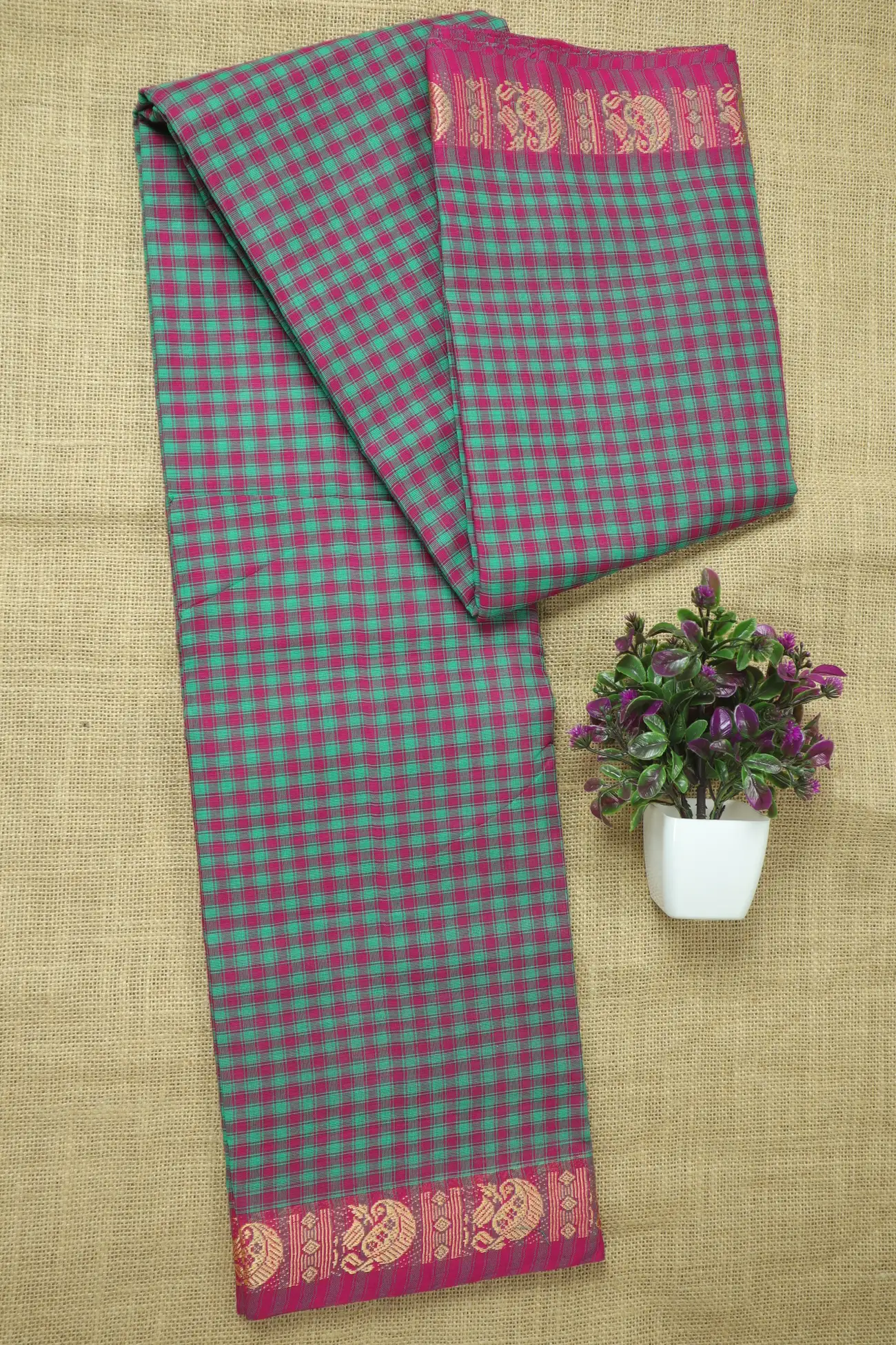 pink-flower-checked-saree-ck002740-a