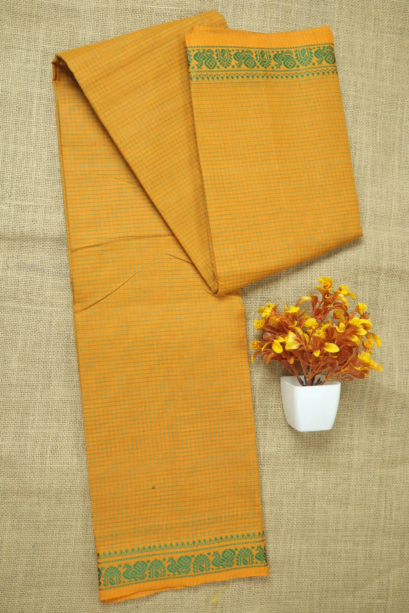 orange-peacock-checked-saree-ck002730-a