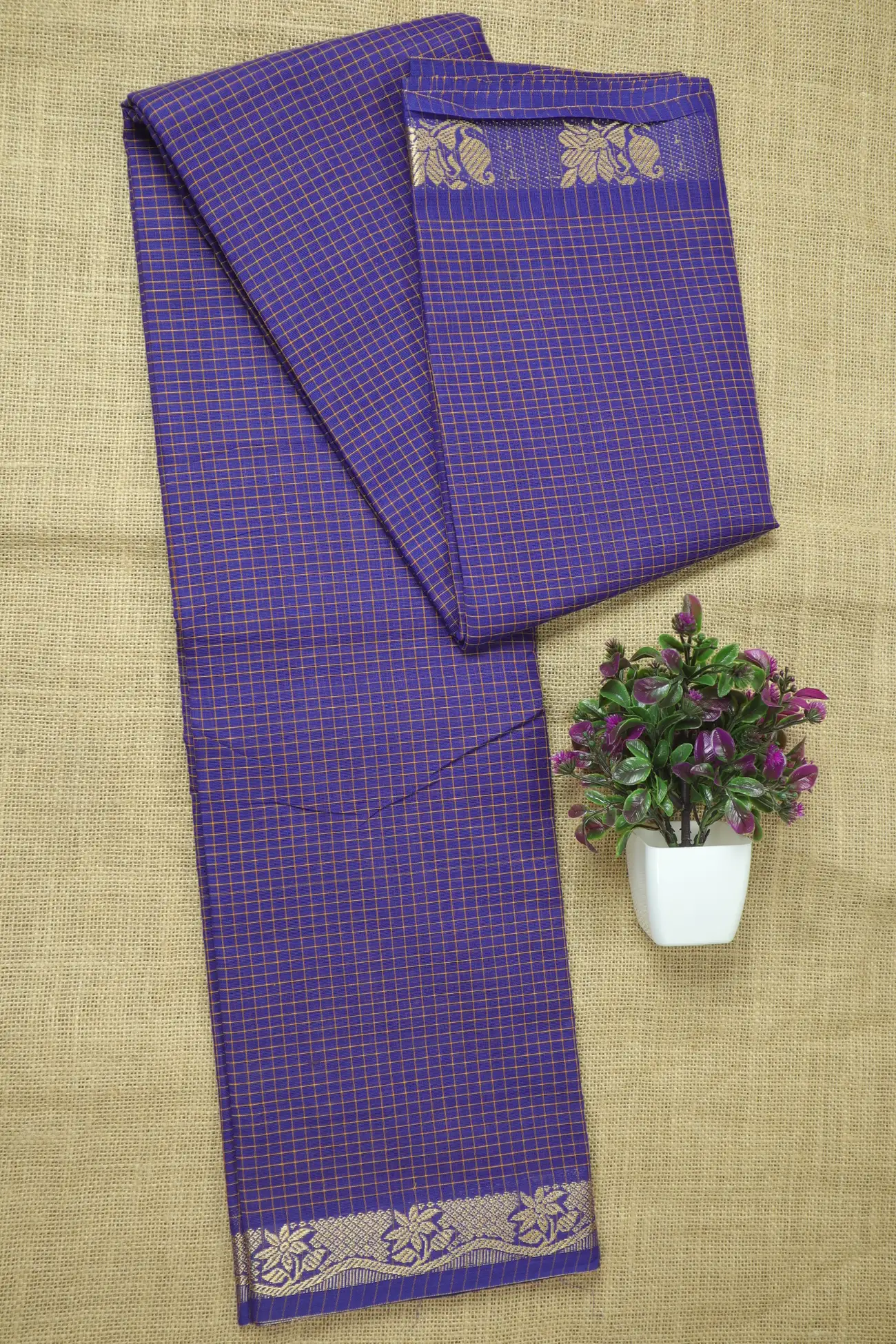 indigo-flower-checked-saree-ck002738-a