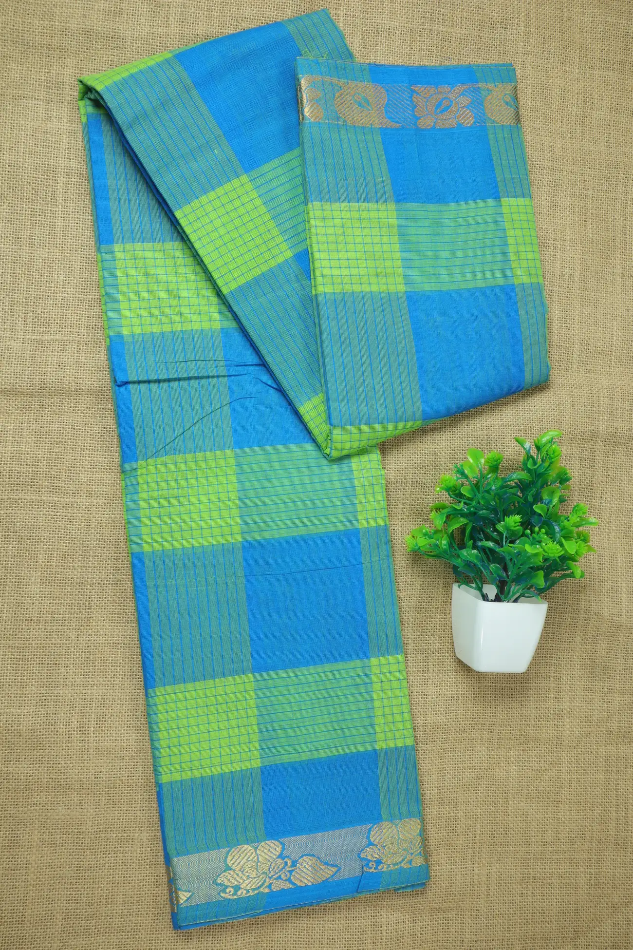 blue-flower-checked-saree-ck002751-a