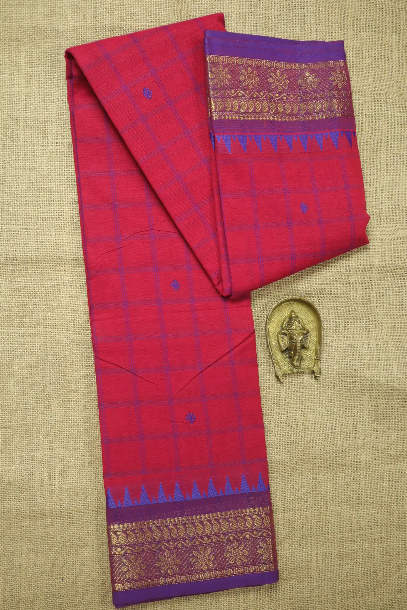 red-temple-checked-saree-ck002784-a