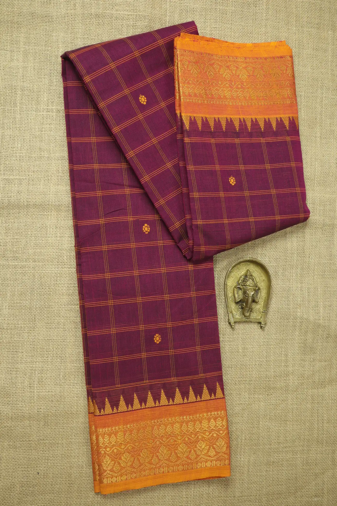 magenta-temple-checked-saree-ck002780-a