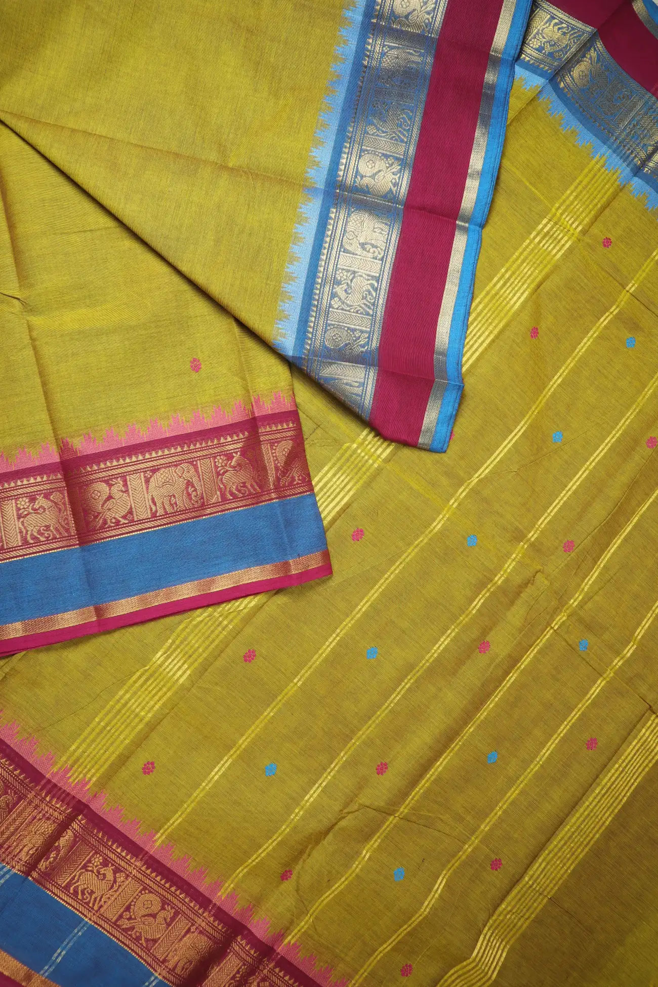 dark-khaki-peacock-elephant-grand-chettinad-saree-gc002510-b