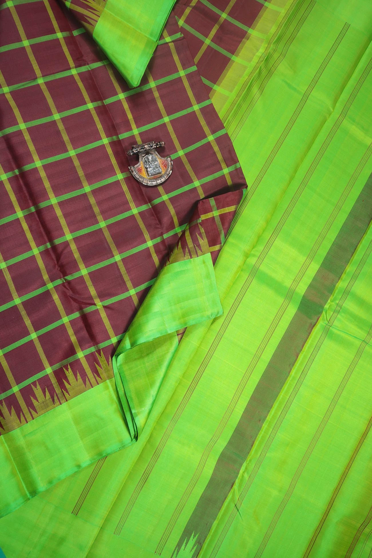 maroon-checked-kanchipuram-silk-sarees-kss000047-c