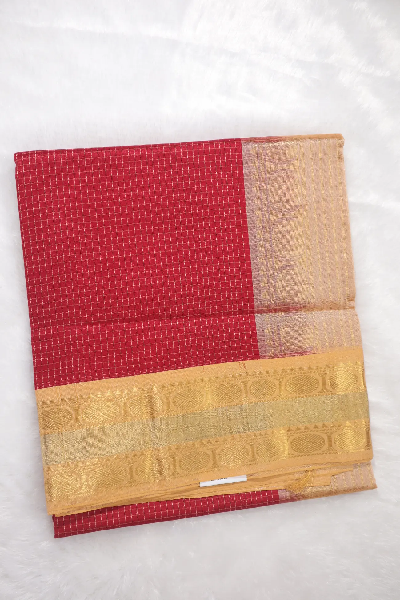 red-checked-ruthratcham-silk-cotton-saree-sc003002-a