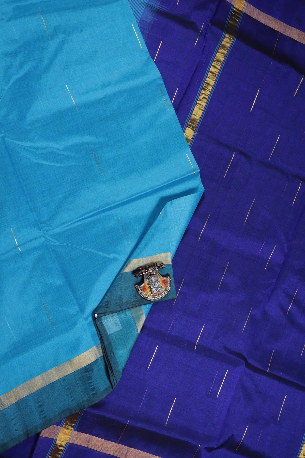 deep-sky-blue-rain-drops-cotton-silk-sarees-sc001685-c