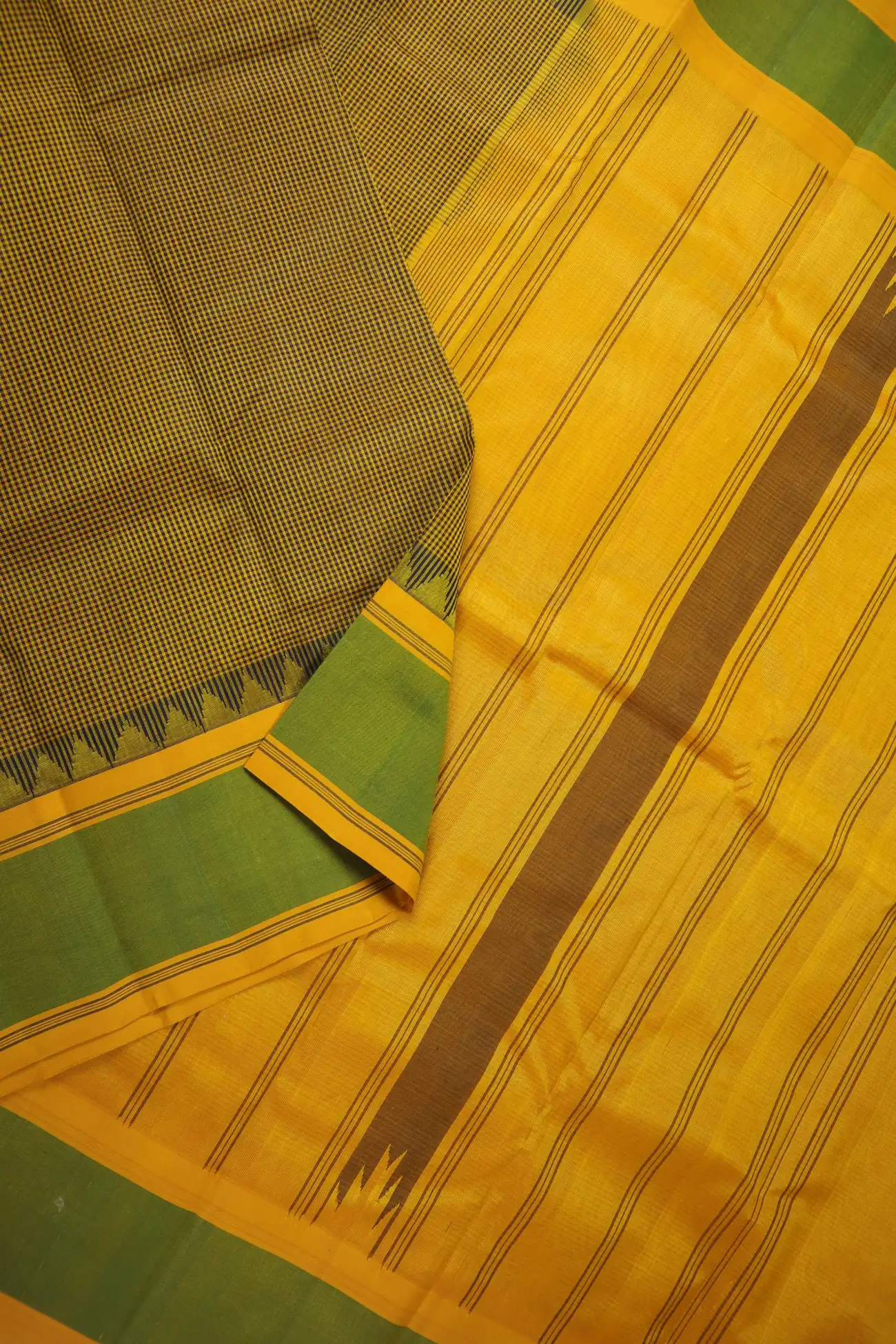 mustard-checked-gadwal-saree-sb000086-c