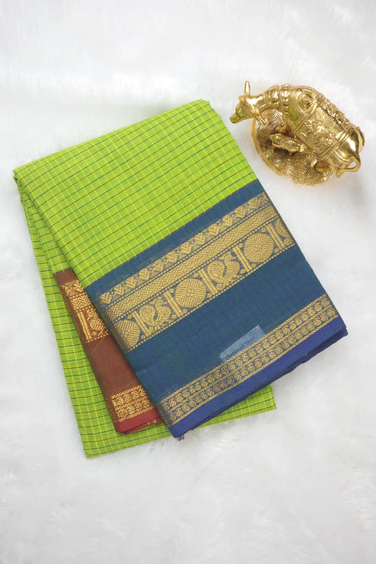 green-peacock-checked-saree-ck002799-a
