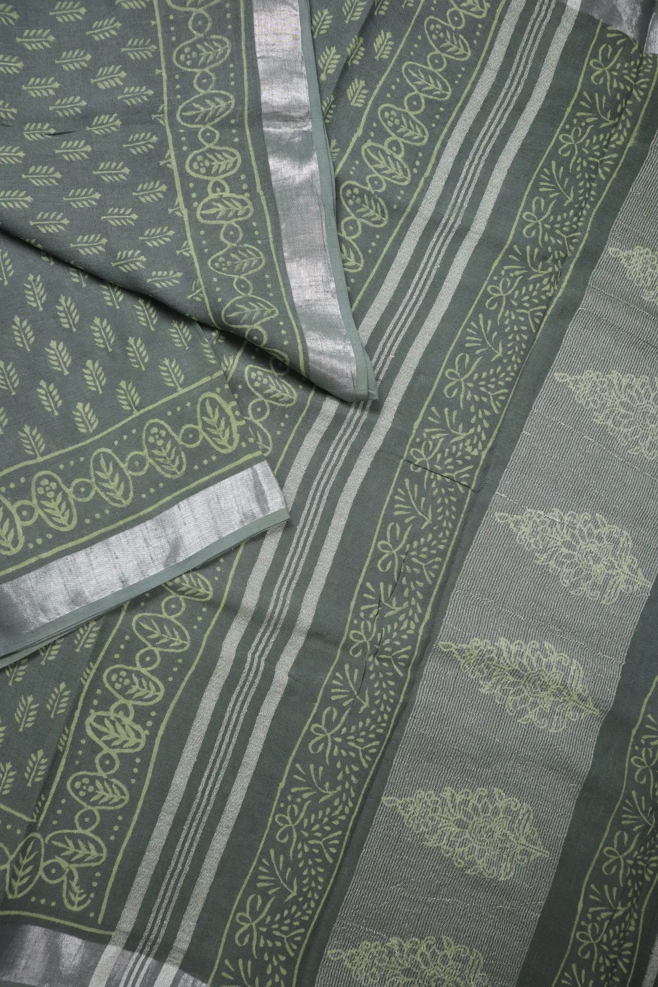 dark-sea-green-leaf-linen-printed-hand-block-printed-saree-lnp000173-c