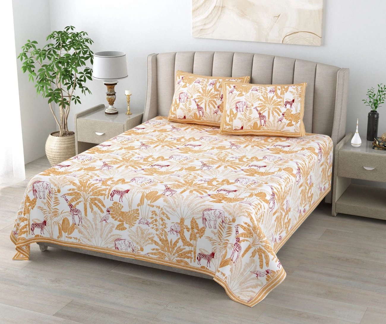 off-white-flower-pot-camel-bedspread-bp000123-a