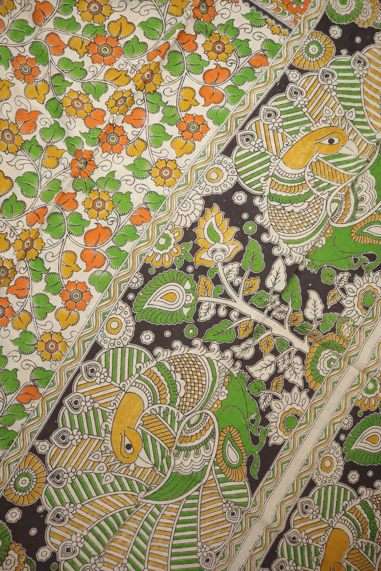 off-white-flower-kalamkari-saree-kk001325-c